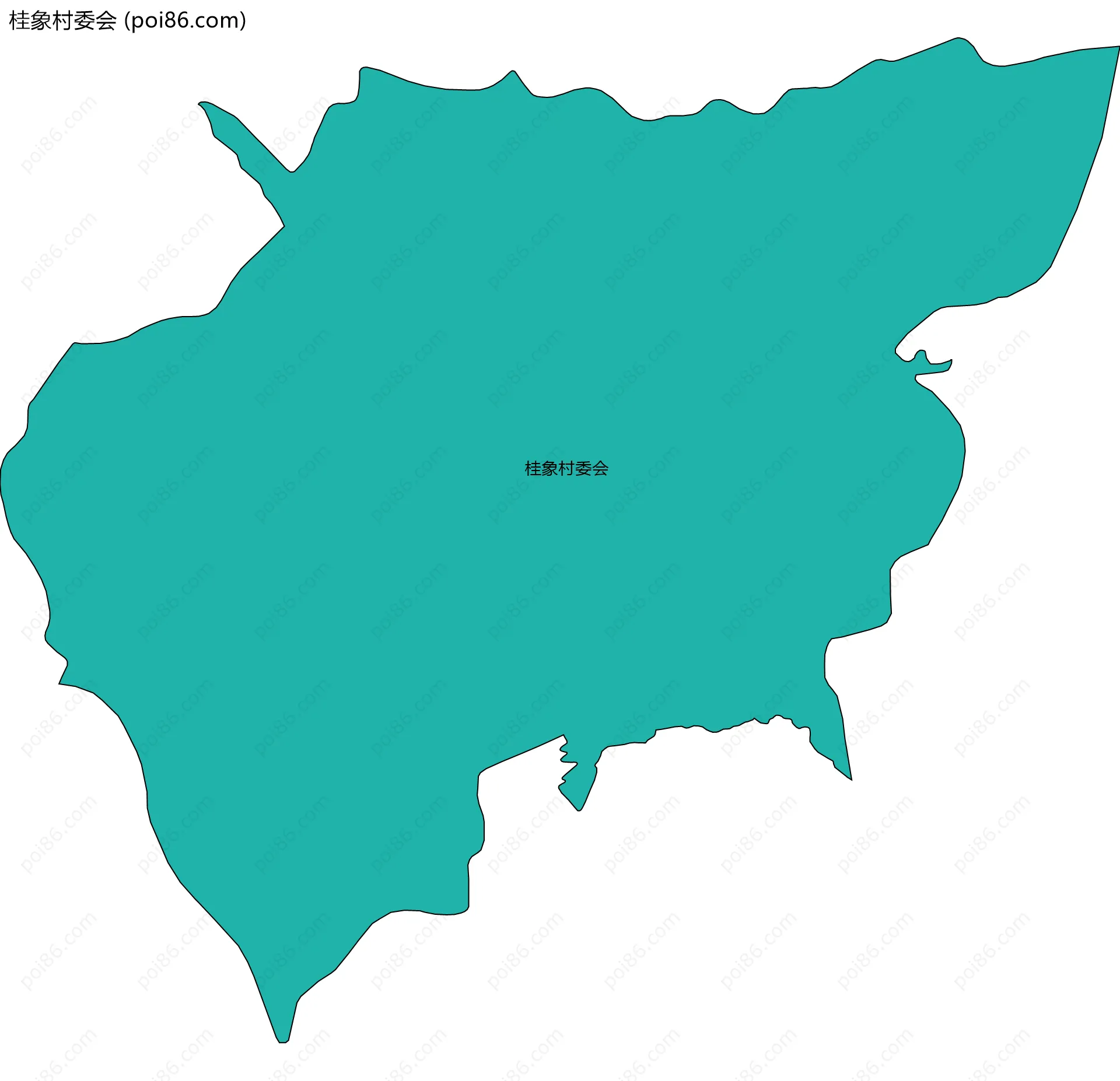 桂象村委会边界地图