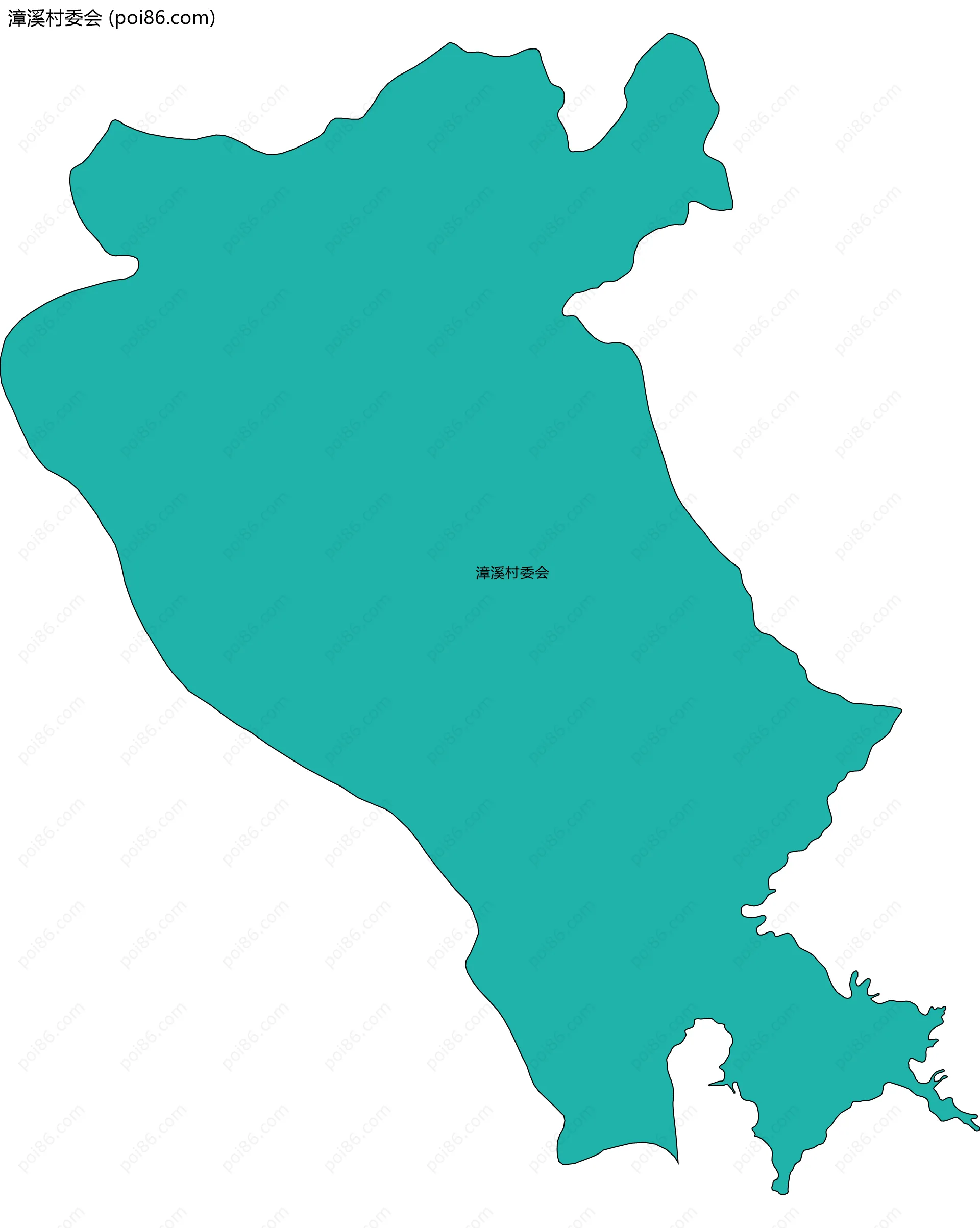 漳溪村委会边界地图