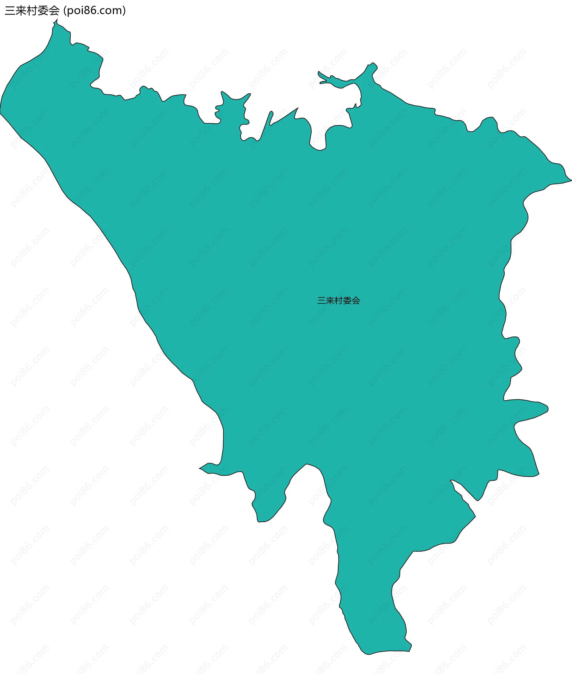 三来村委会边界地图