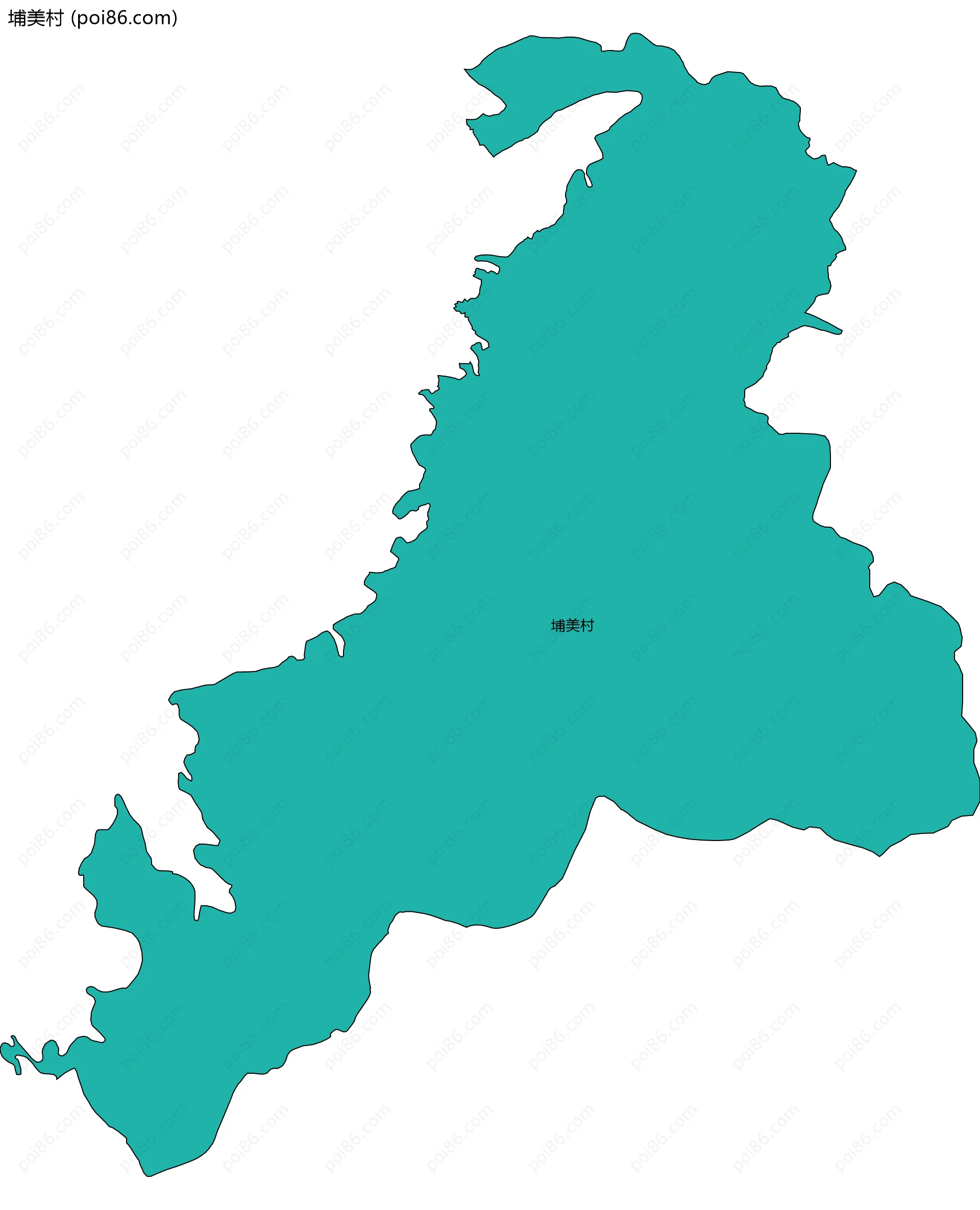 埔美村边界地图