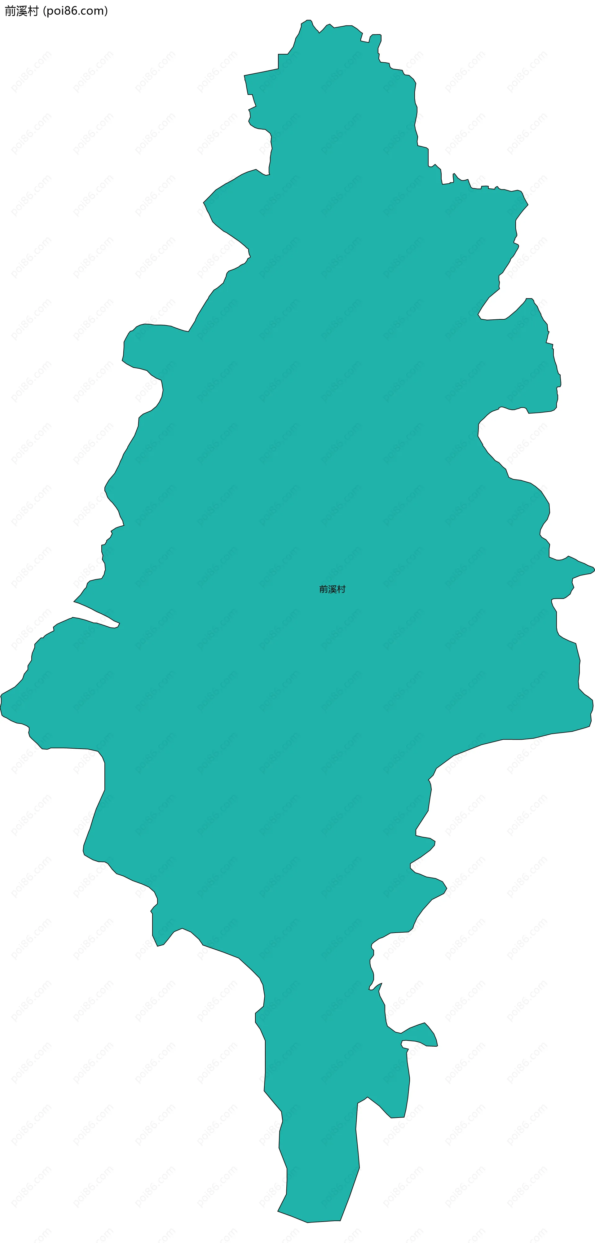 前溪村边界地图