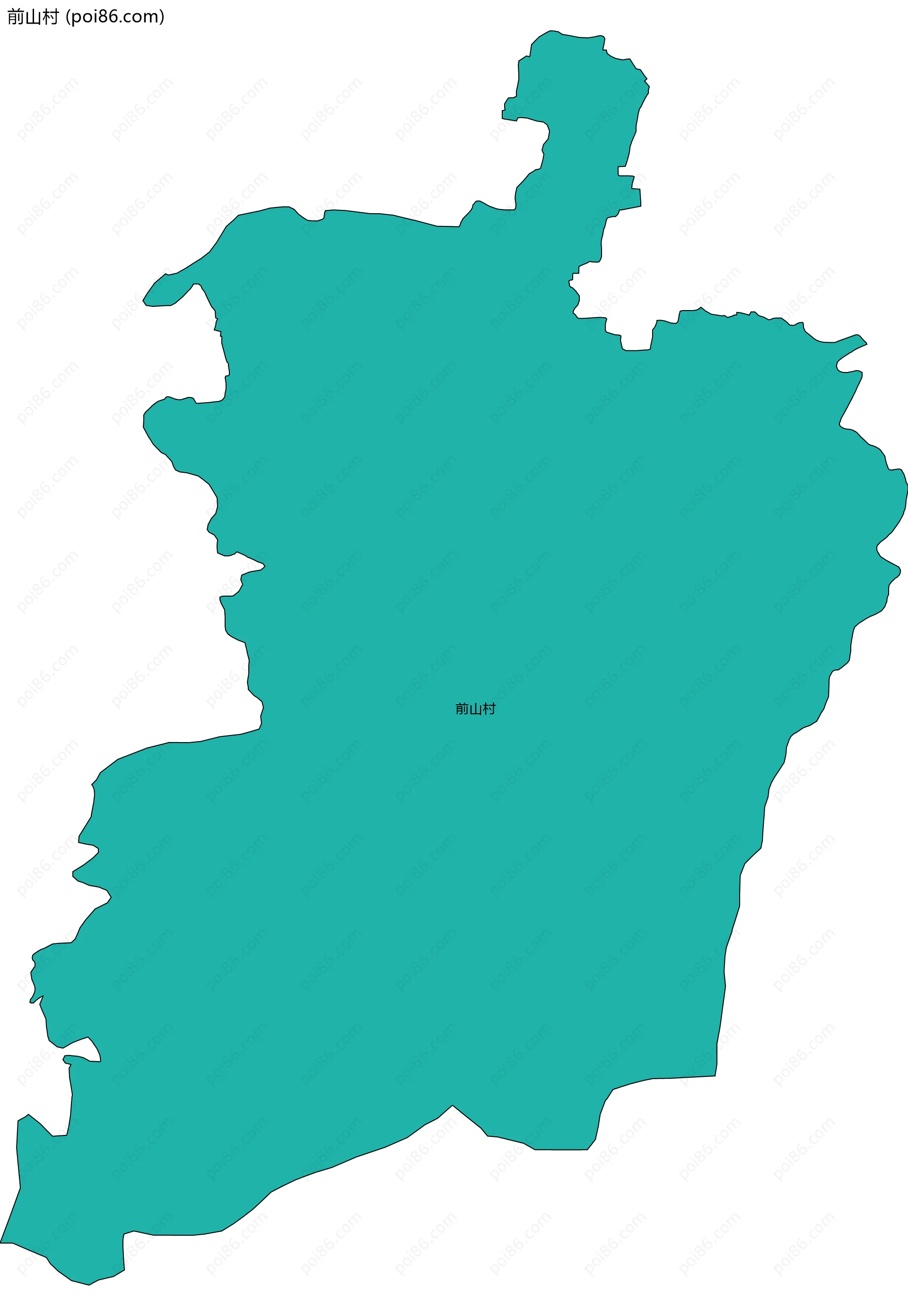 前山村边界地图