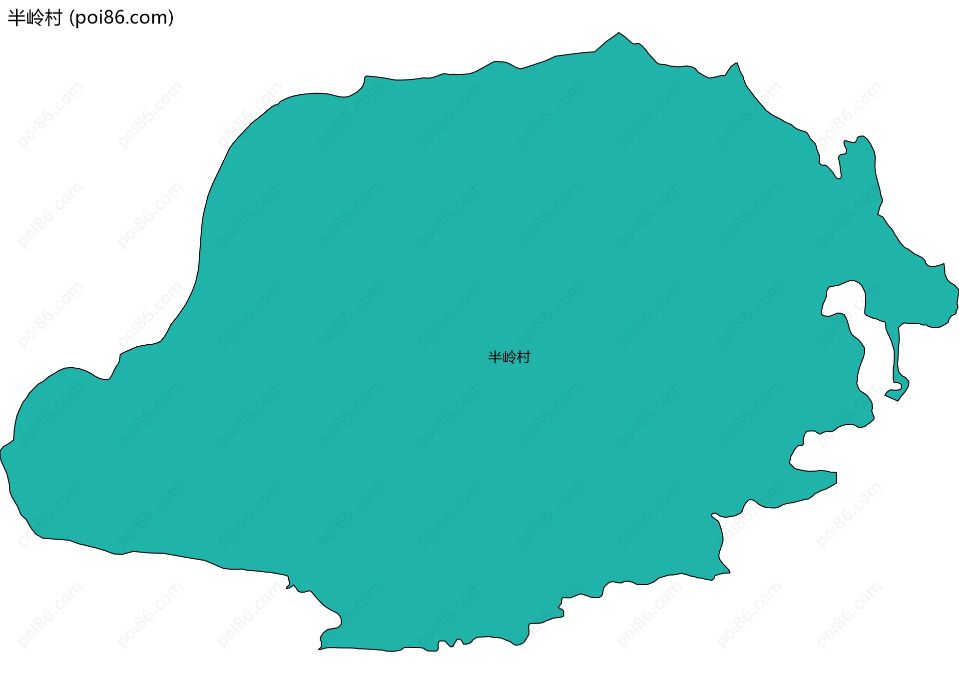 半岭村边界地图