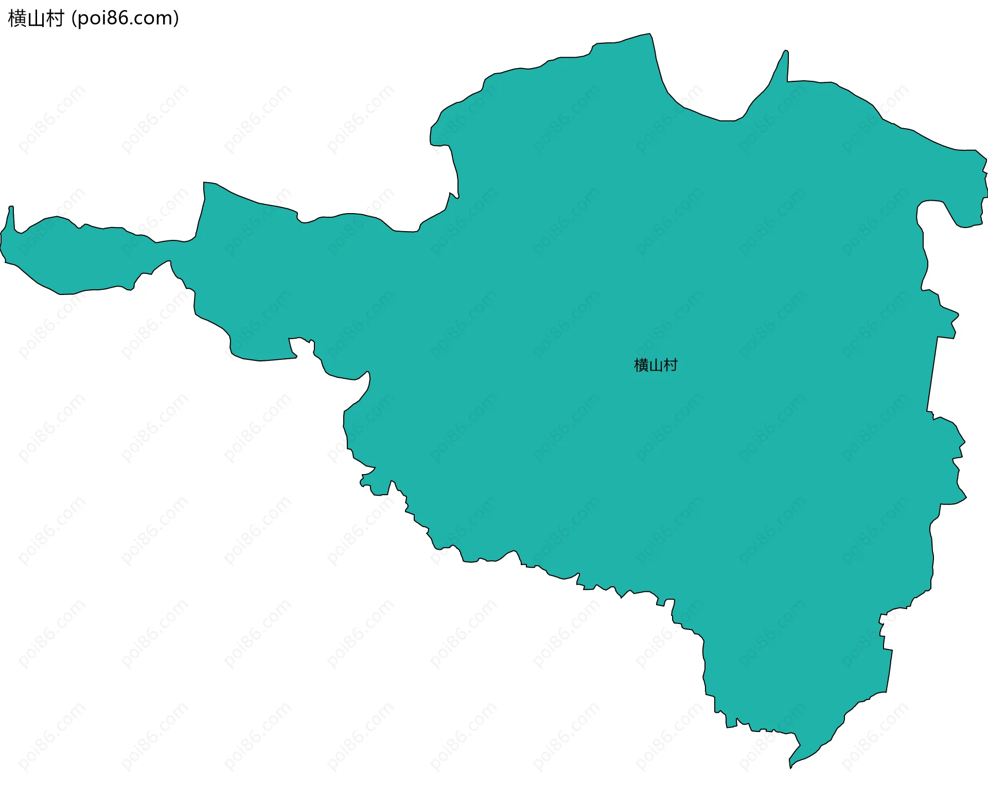 横山村边界地图