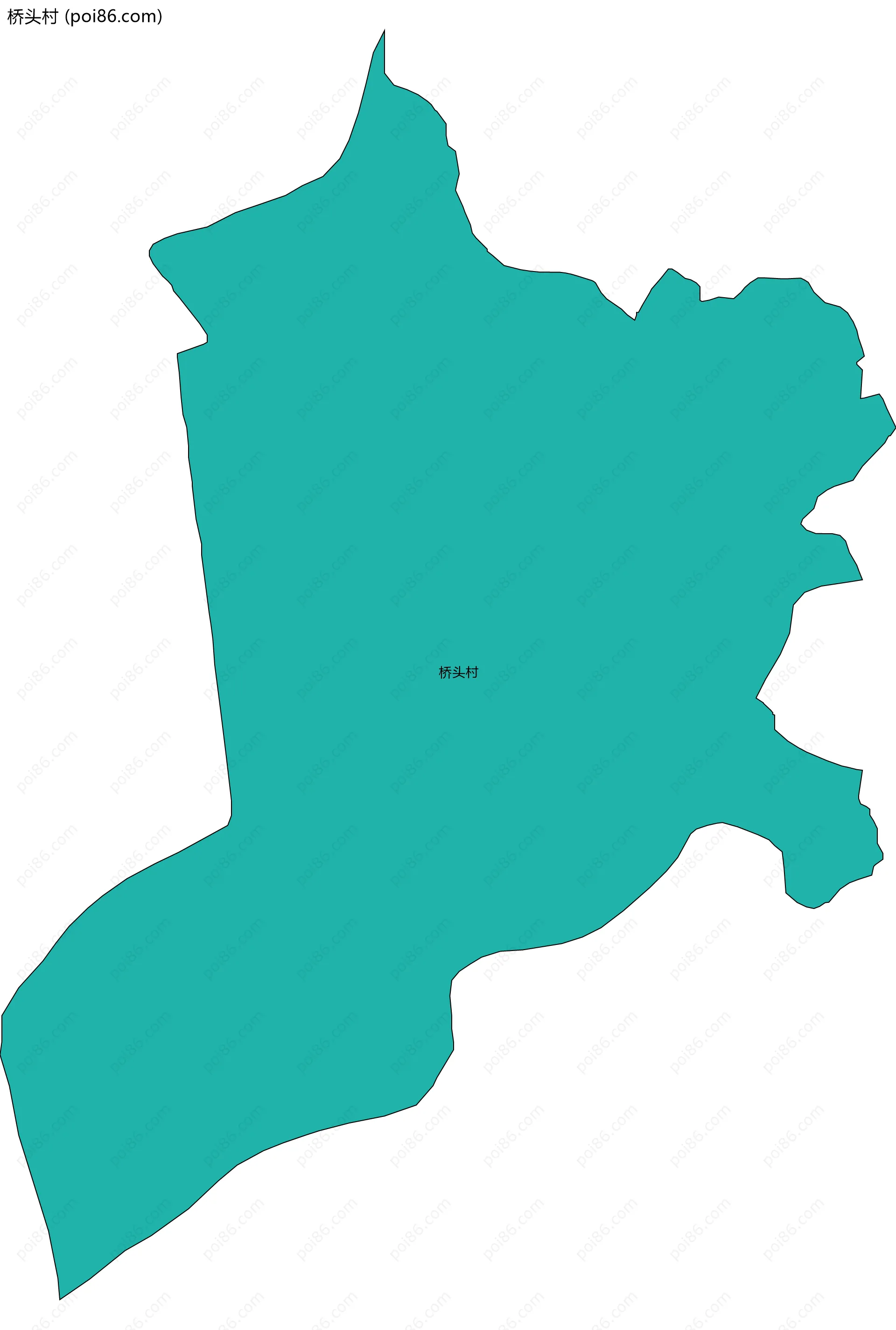 桥头村边界地图