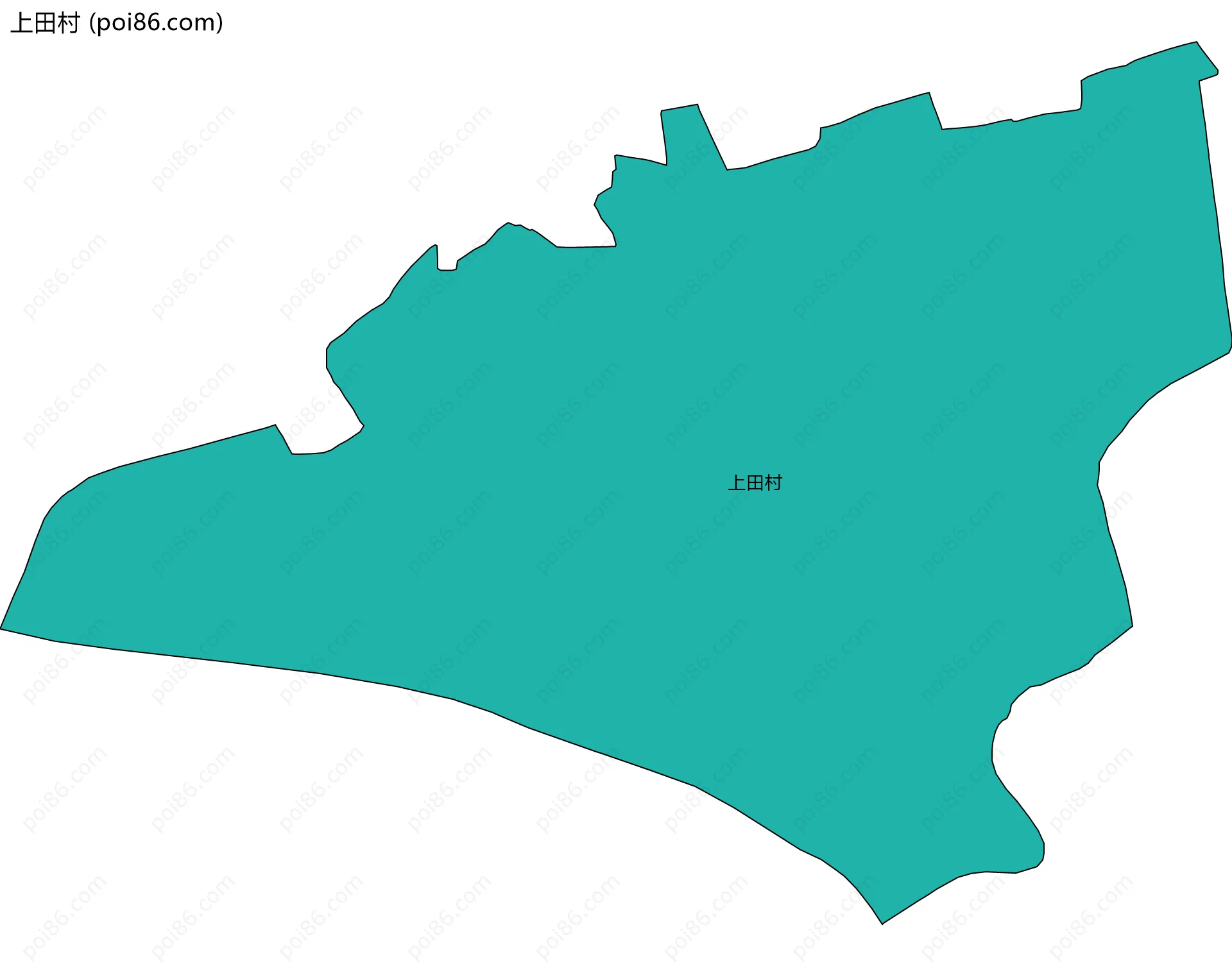 上田村边界地图