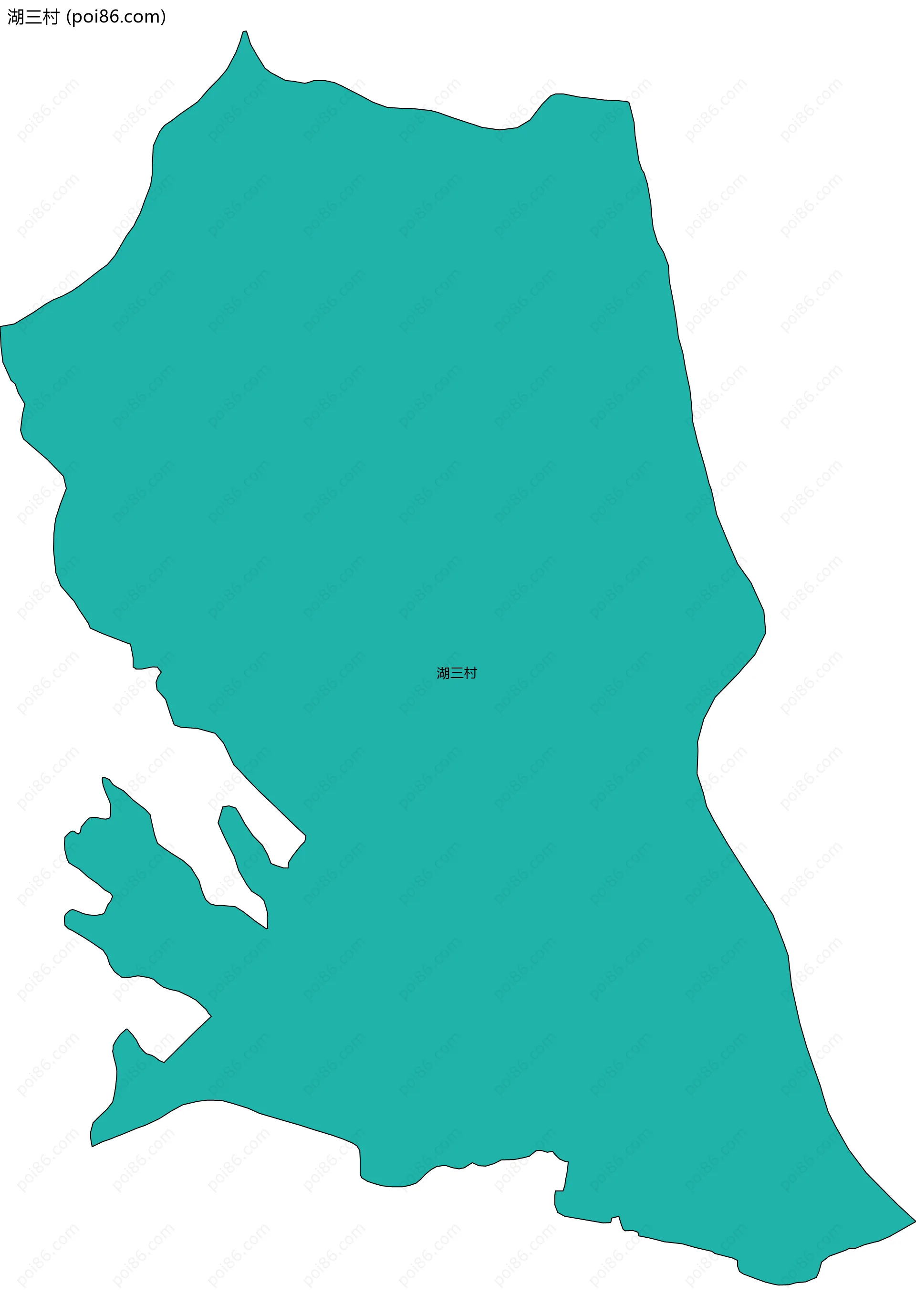 湖三村边界地图