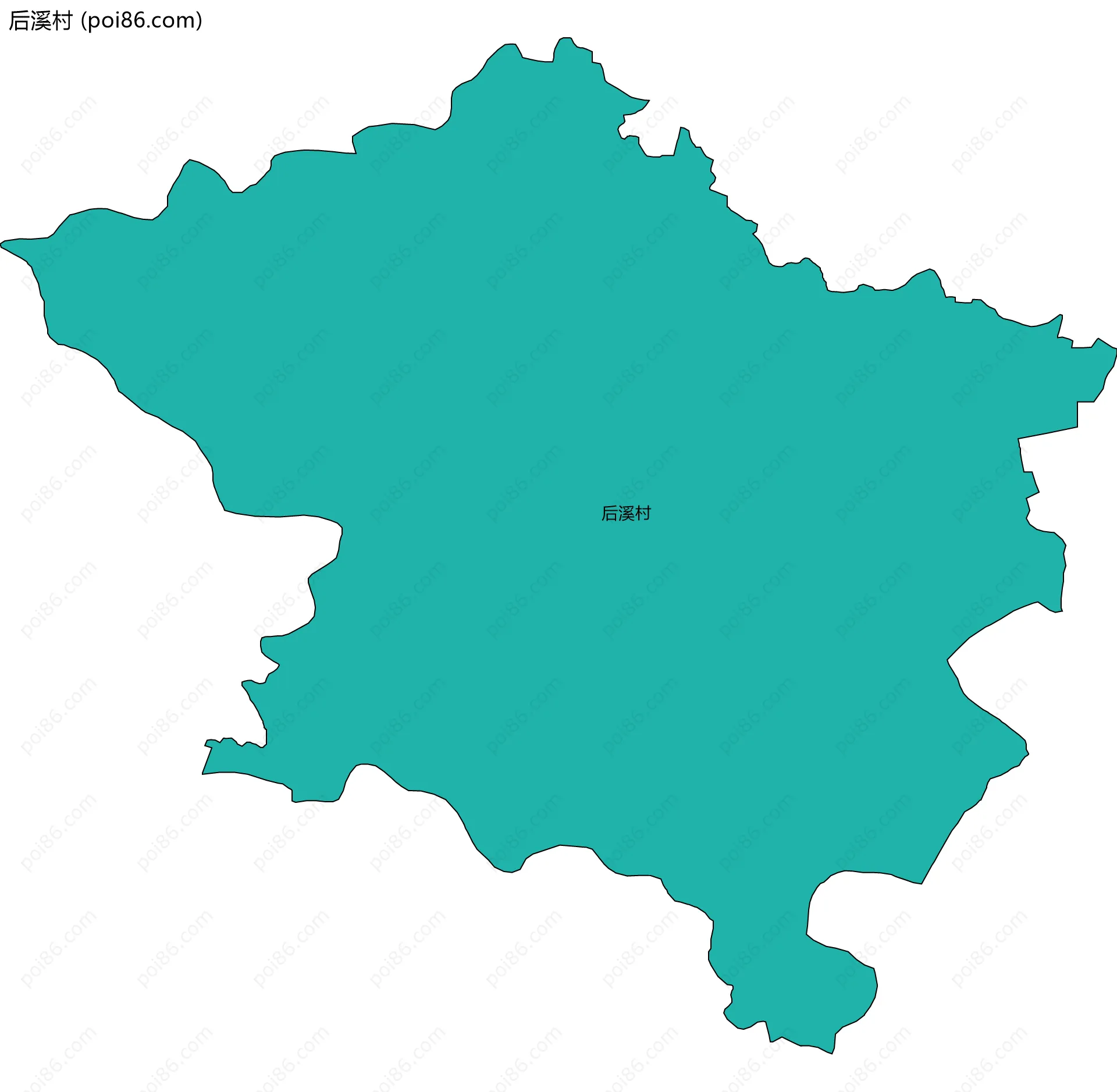 后溪村边界地图