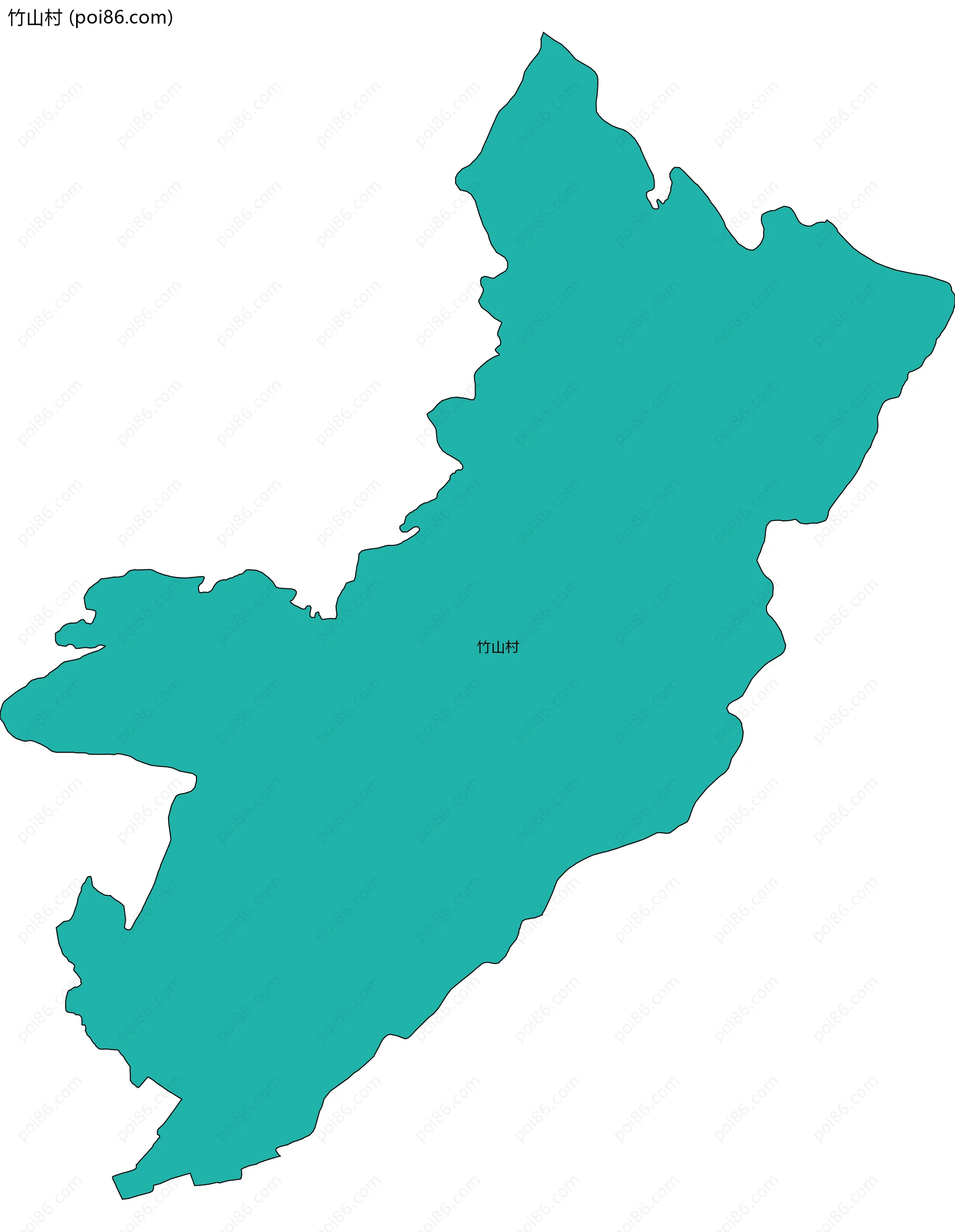 竹山村边界地图