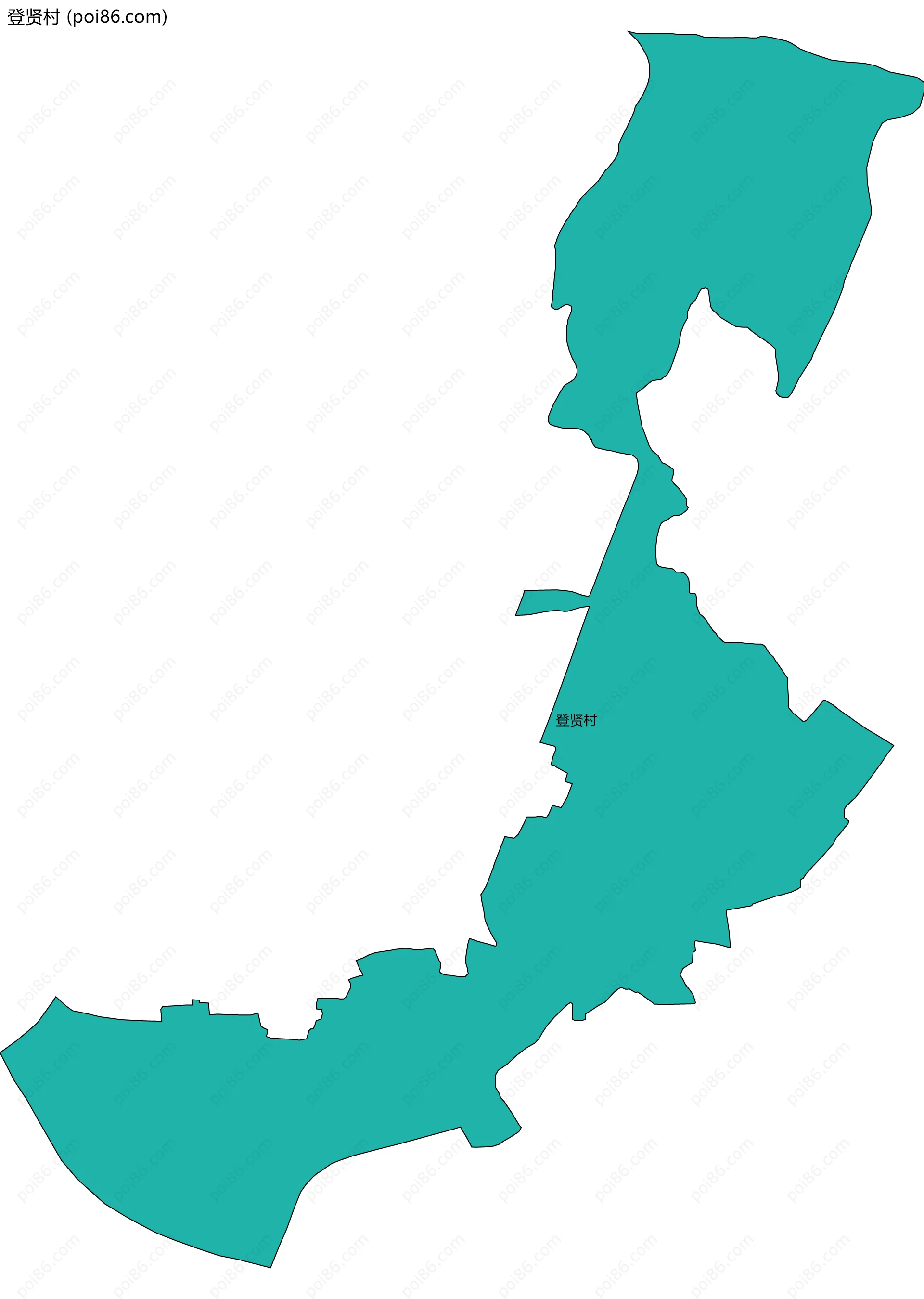 登贤村边界地图