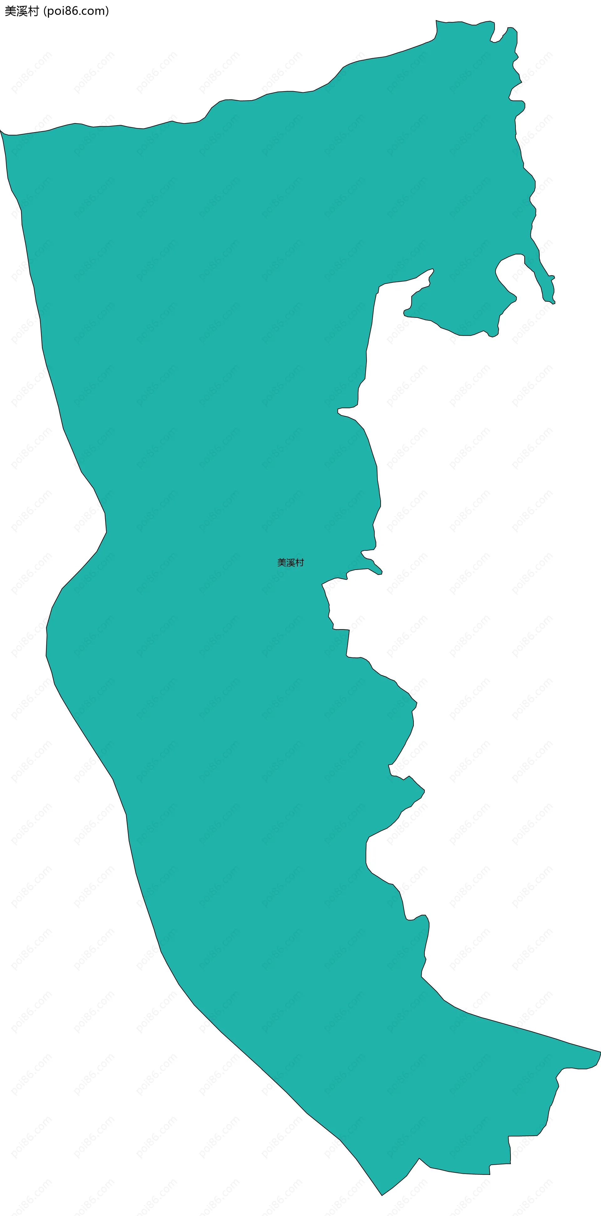 美溪村边界地图