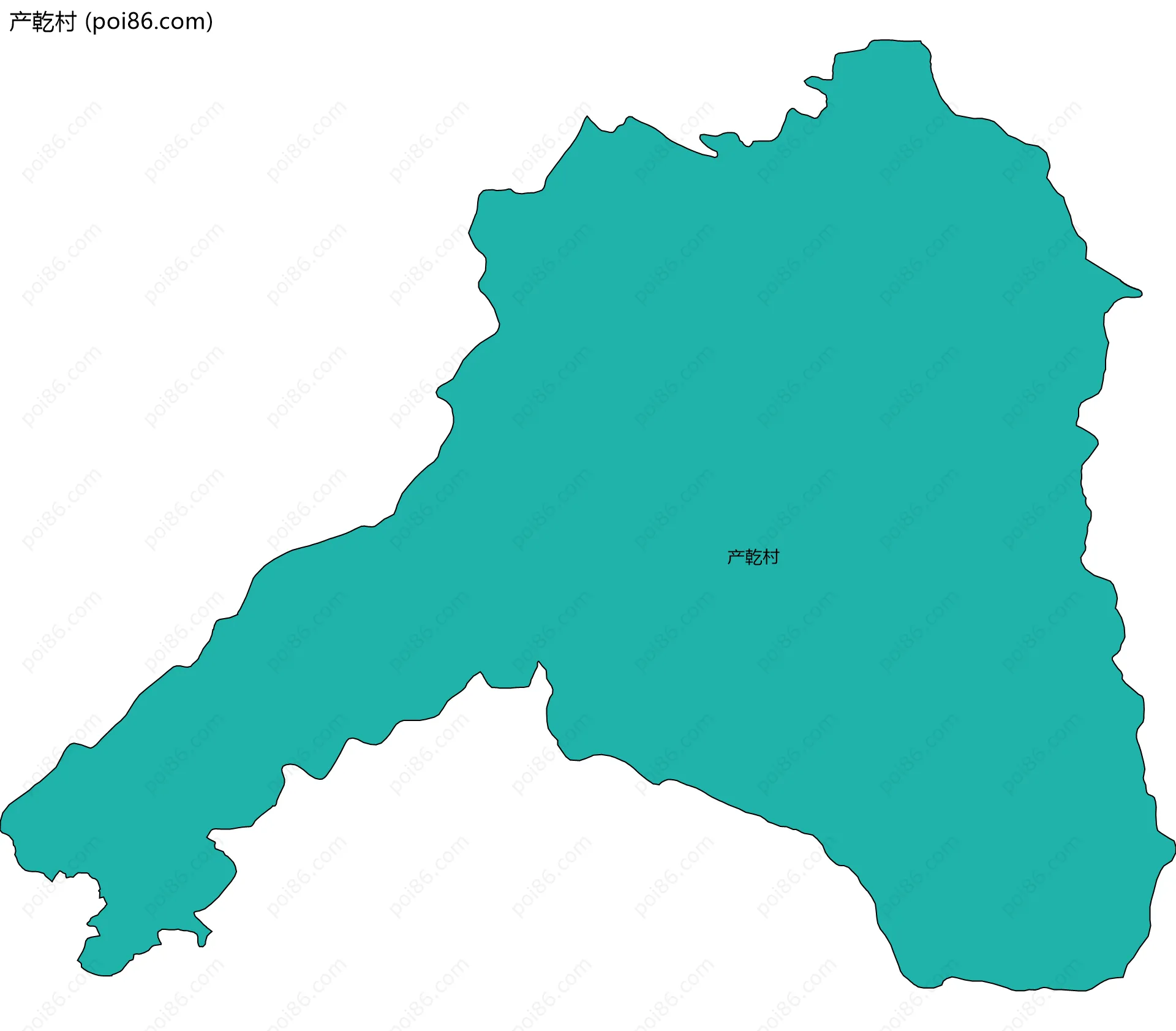 产乾村边界地图