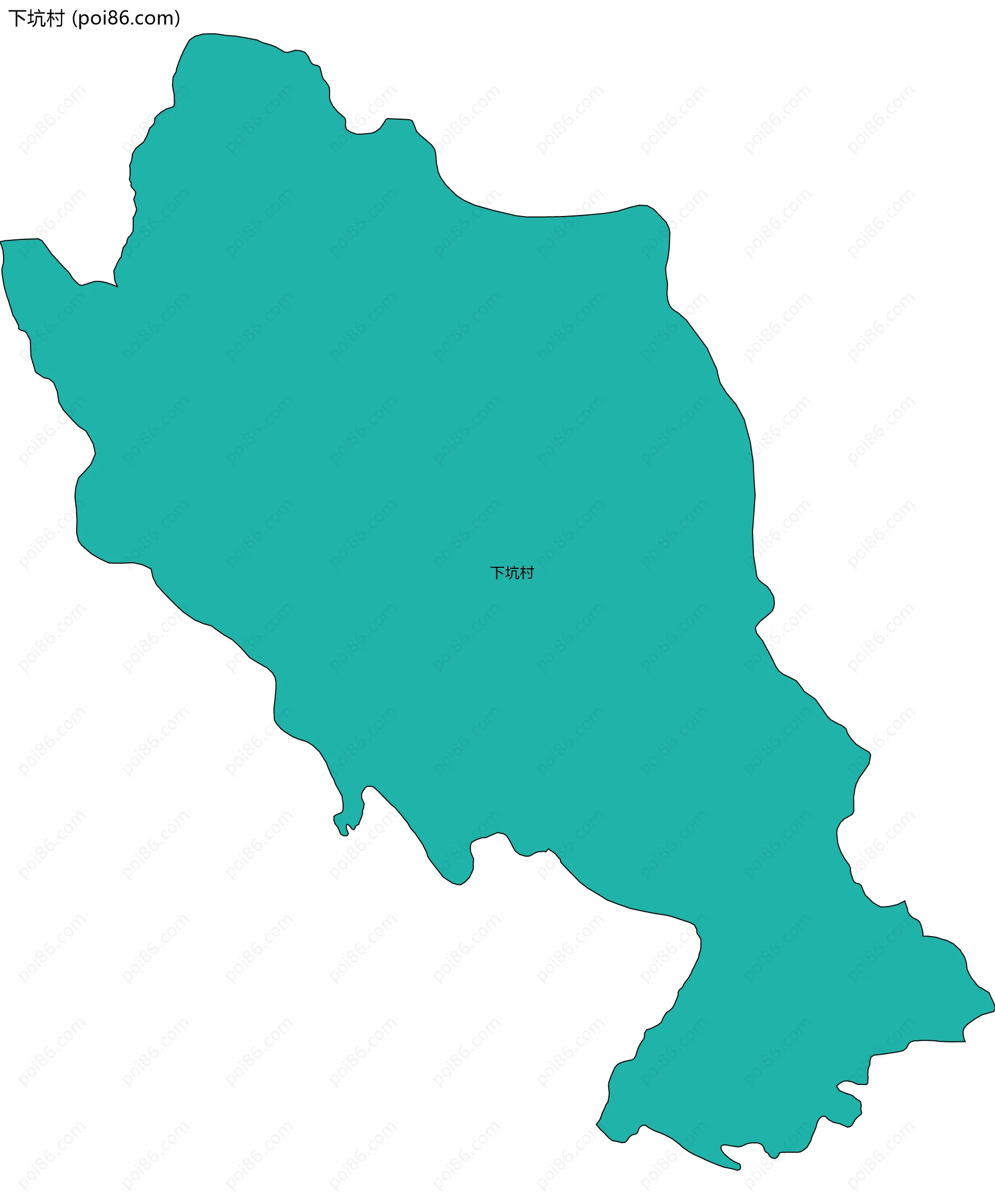 下坑村边界地图