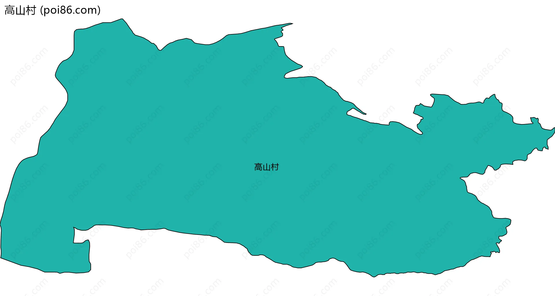 高山村边界地图