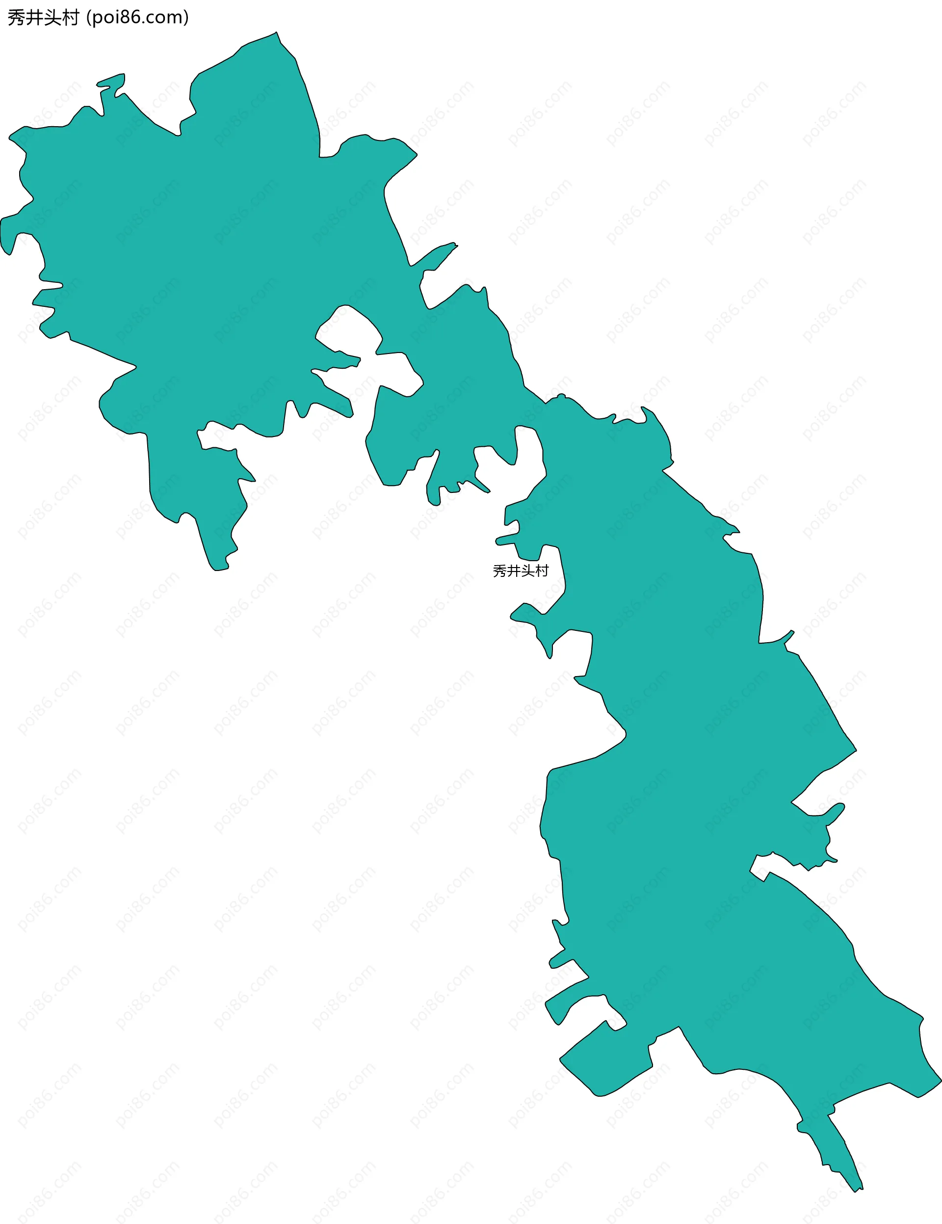 秀井头村边界地图