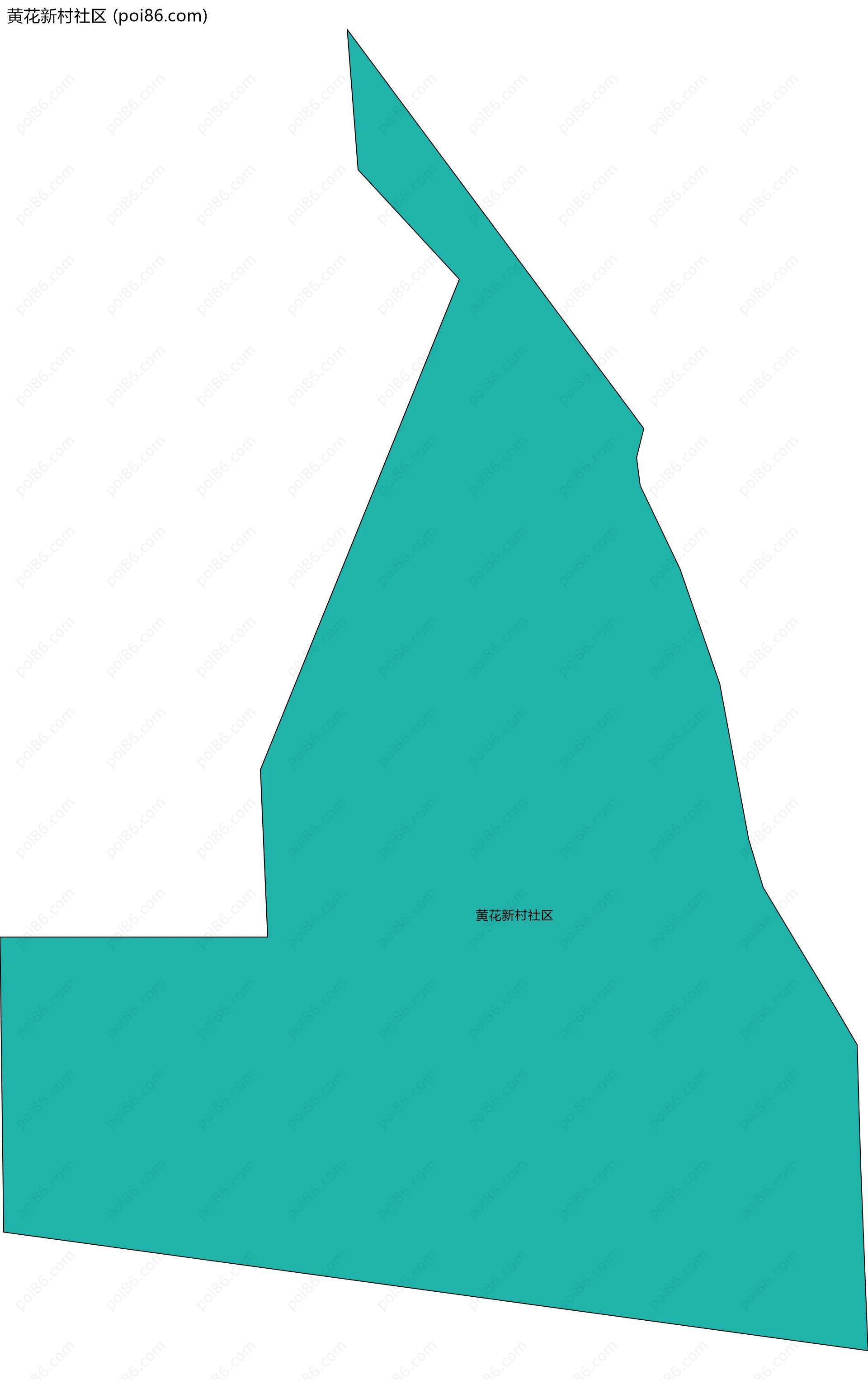 黄花新村社区边界地图