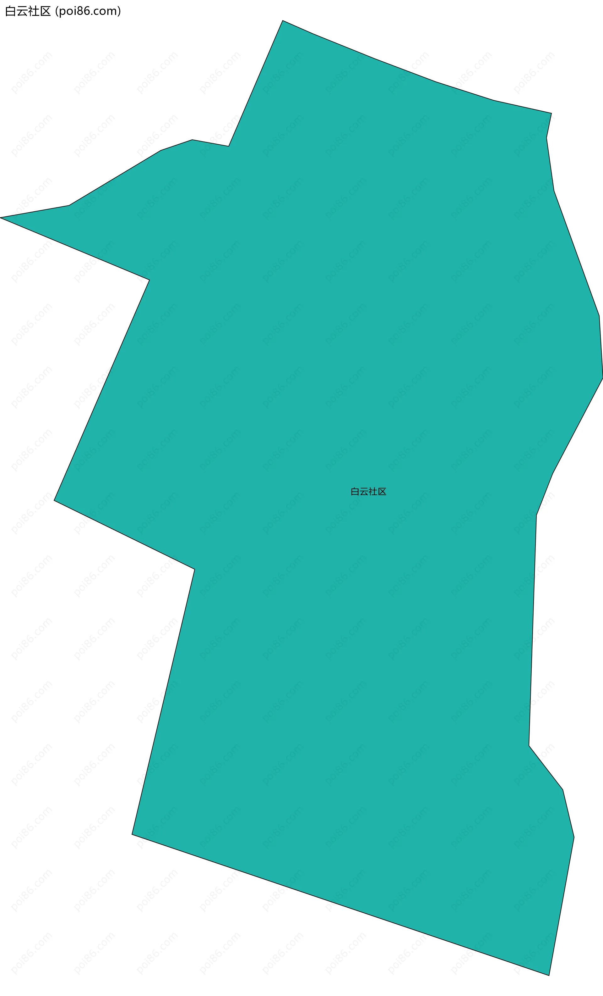 白云社区边界地图