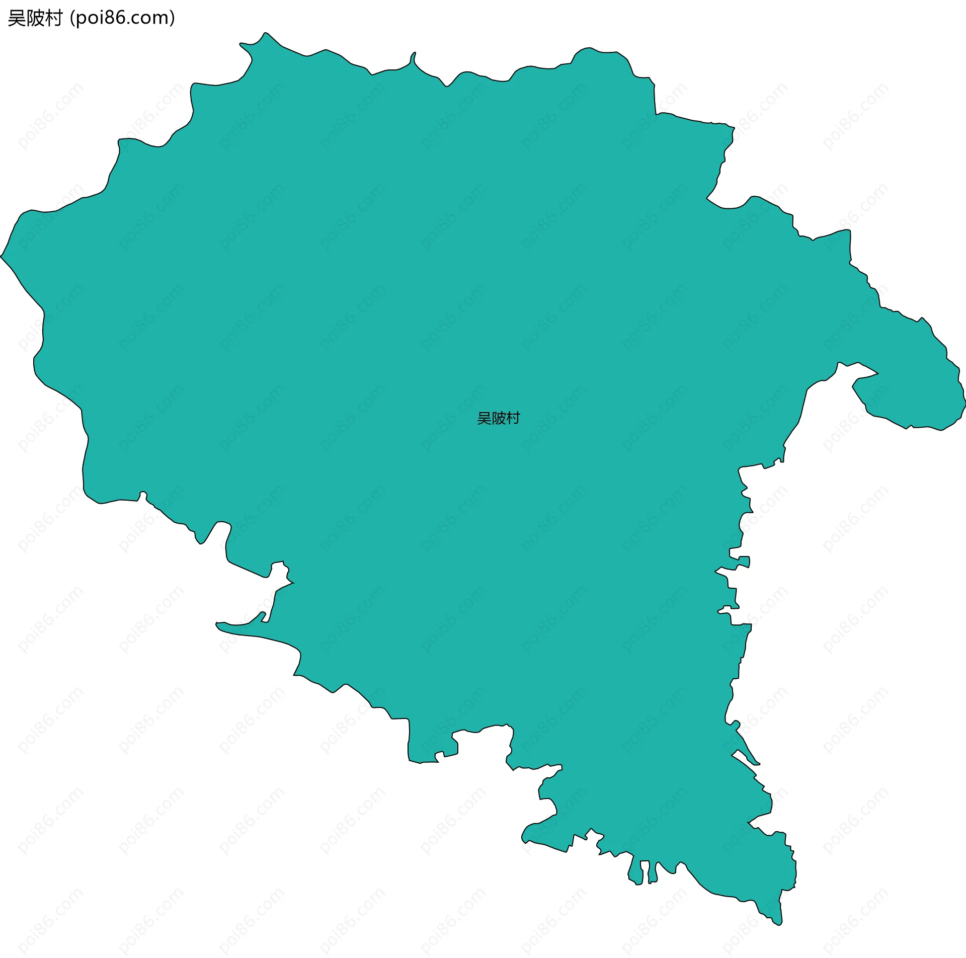 吴陂村边界地图