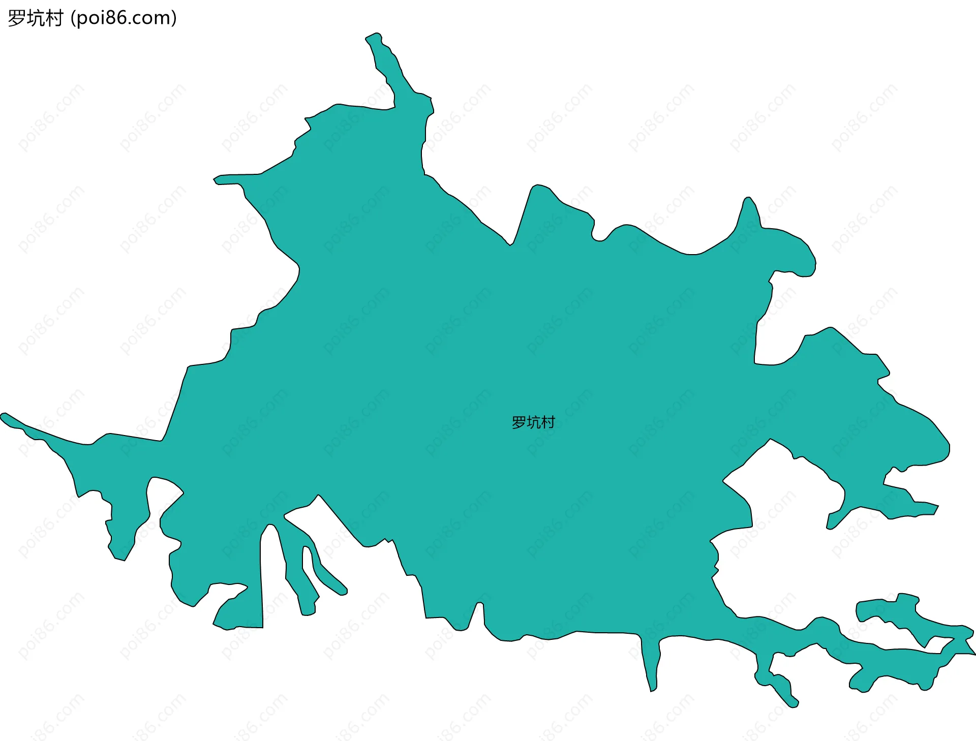 罗坑村边界地图