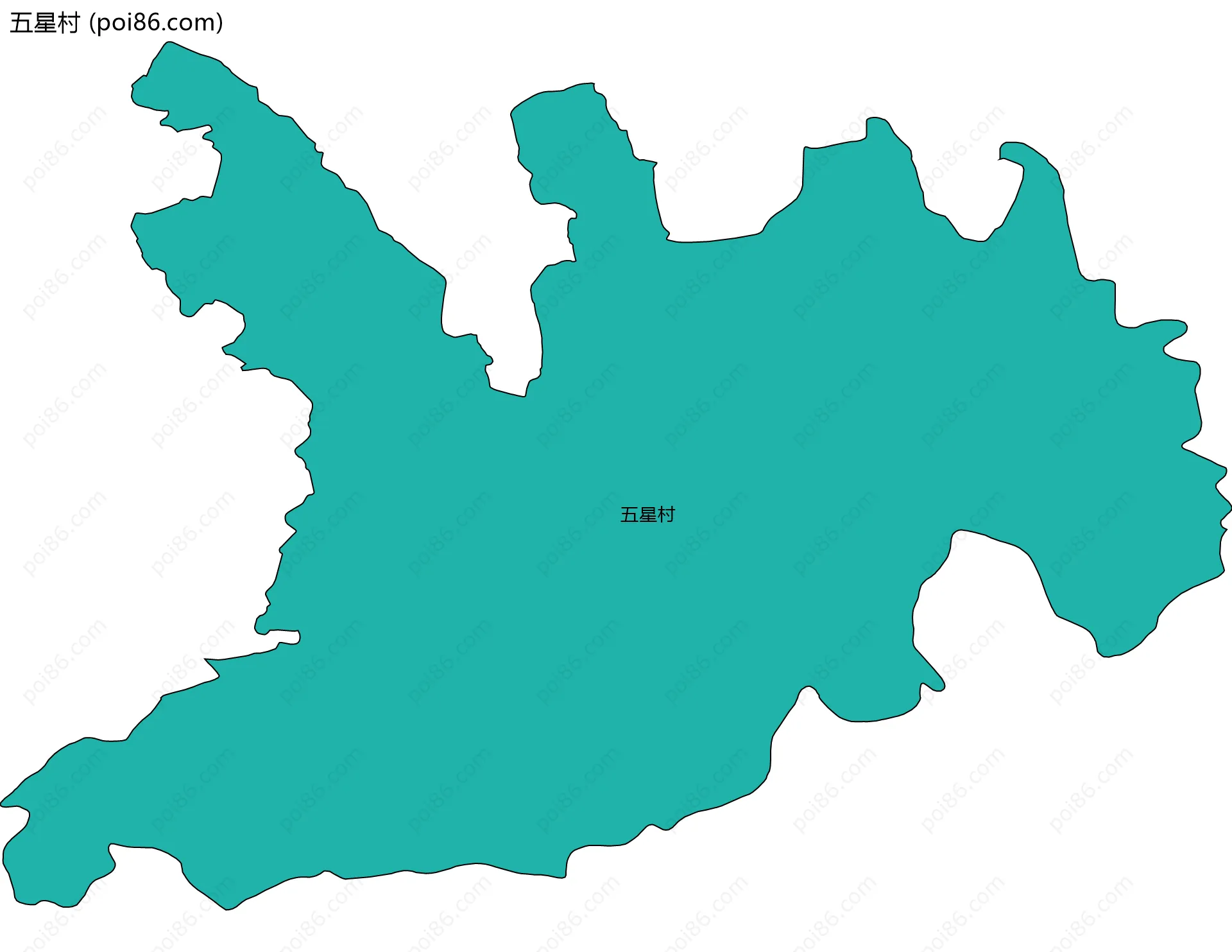 五星村边界地图