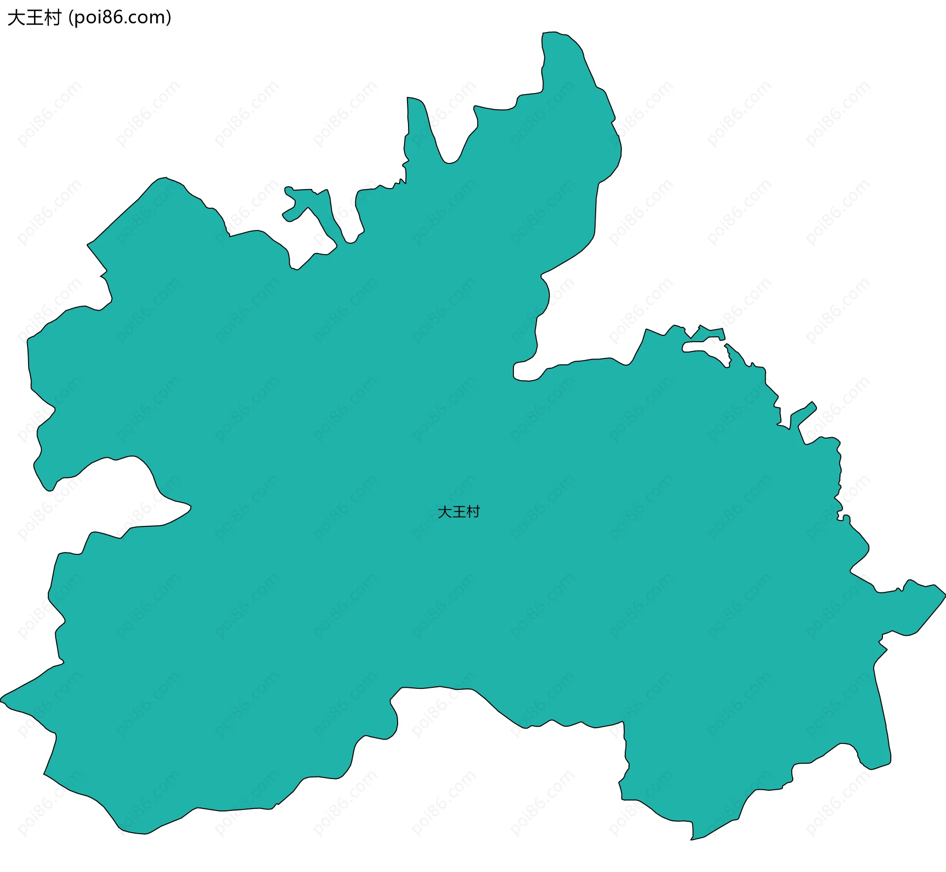 大王村边界地图