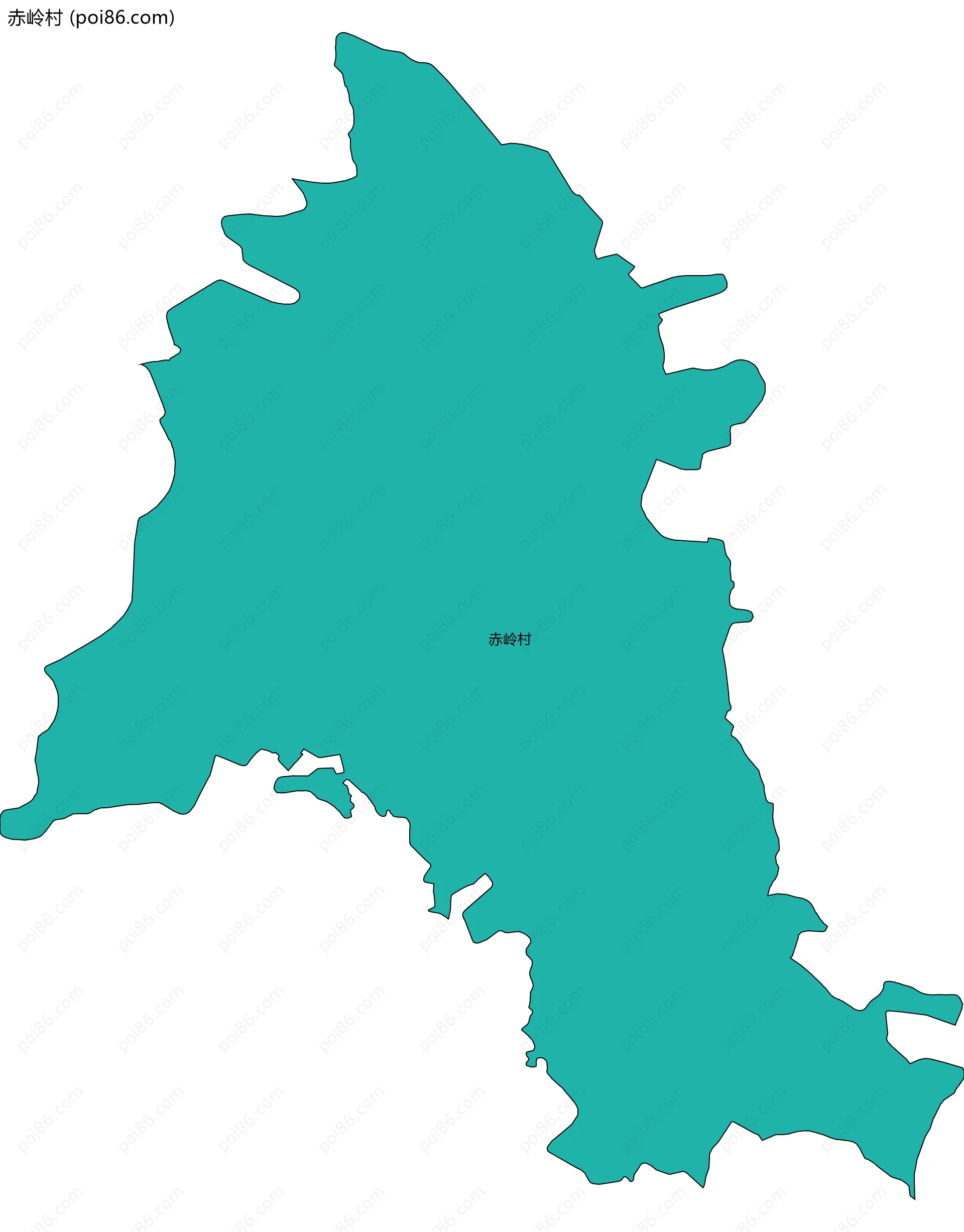 赤岭村边界地图