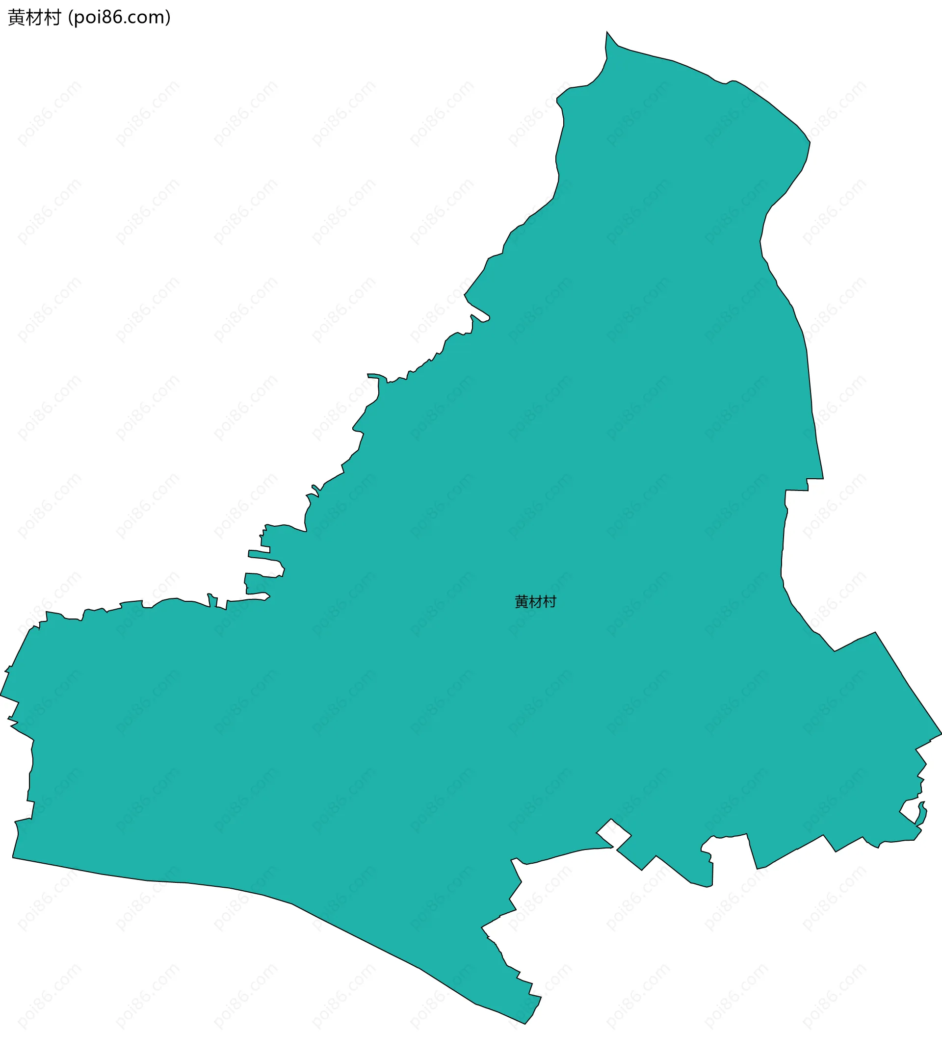 黄材村边界地图