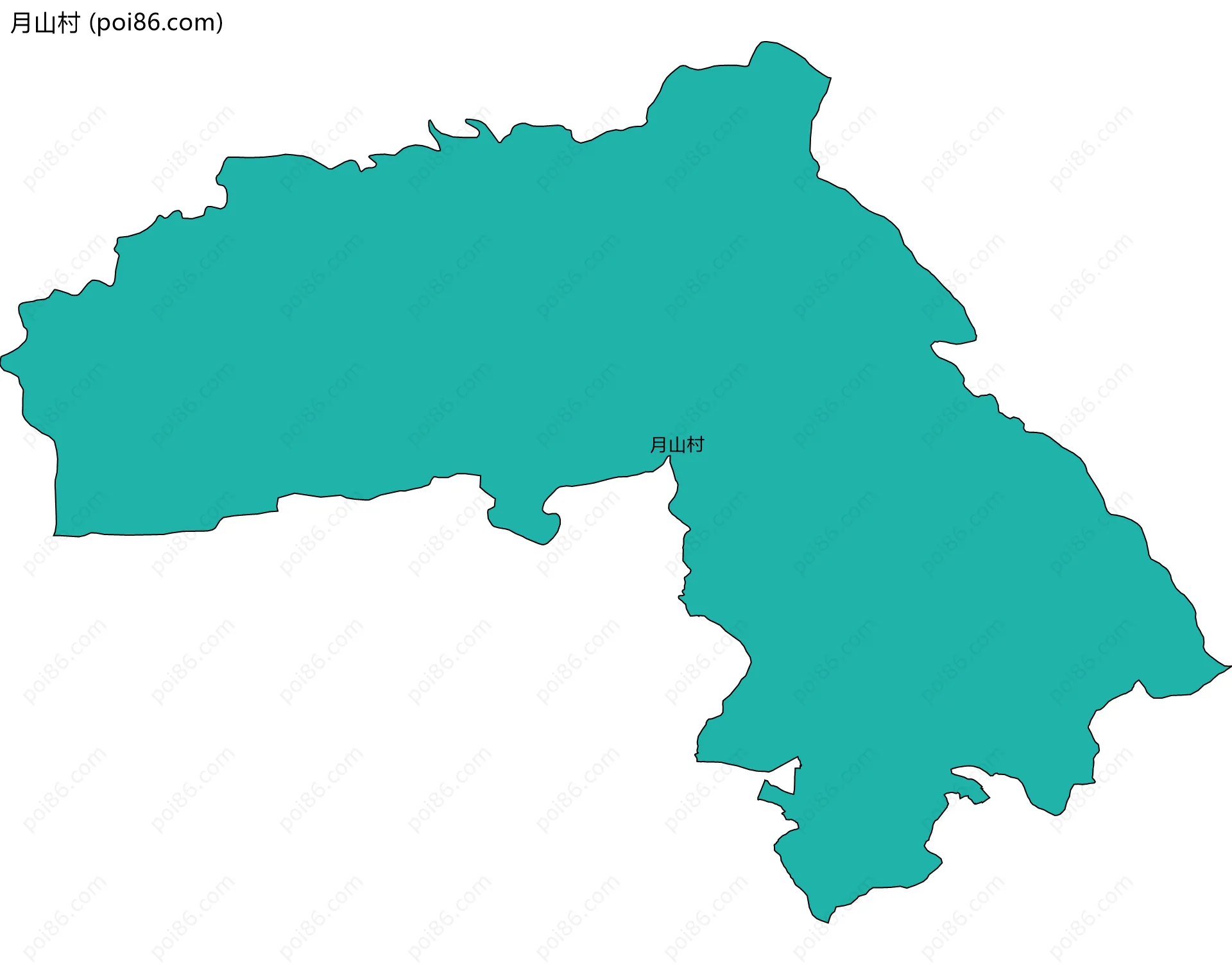 月山村边界地图