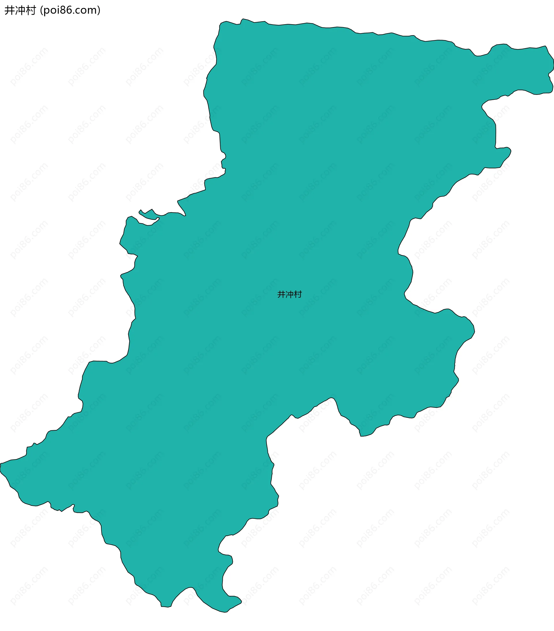 井冲村边界地图