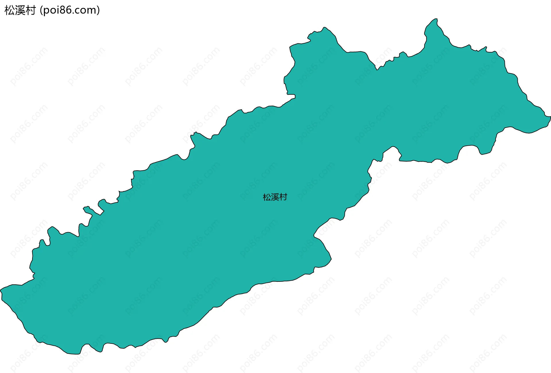 松溪村边界地图