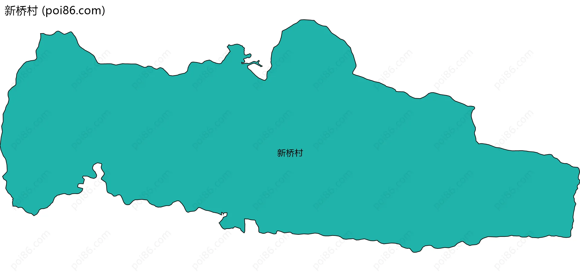 新桥村边界地图