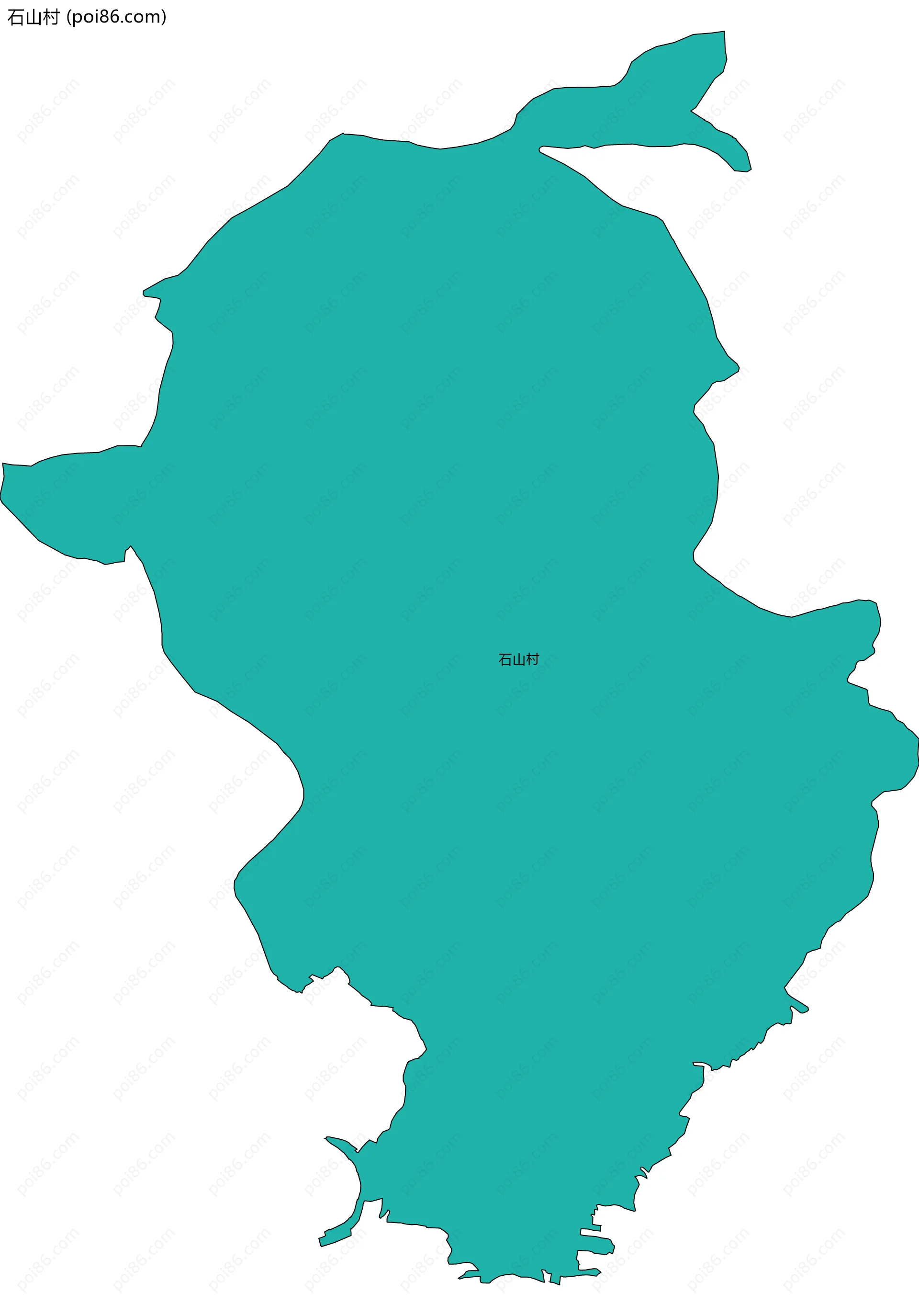 石山村边界地图