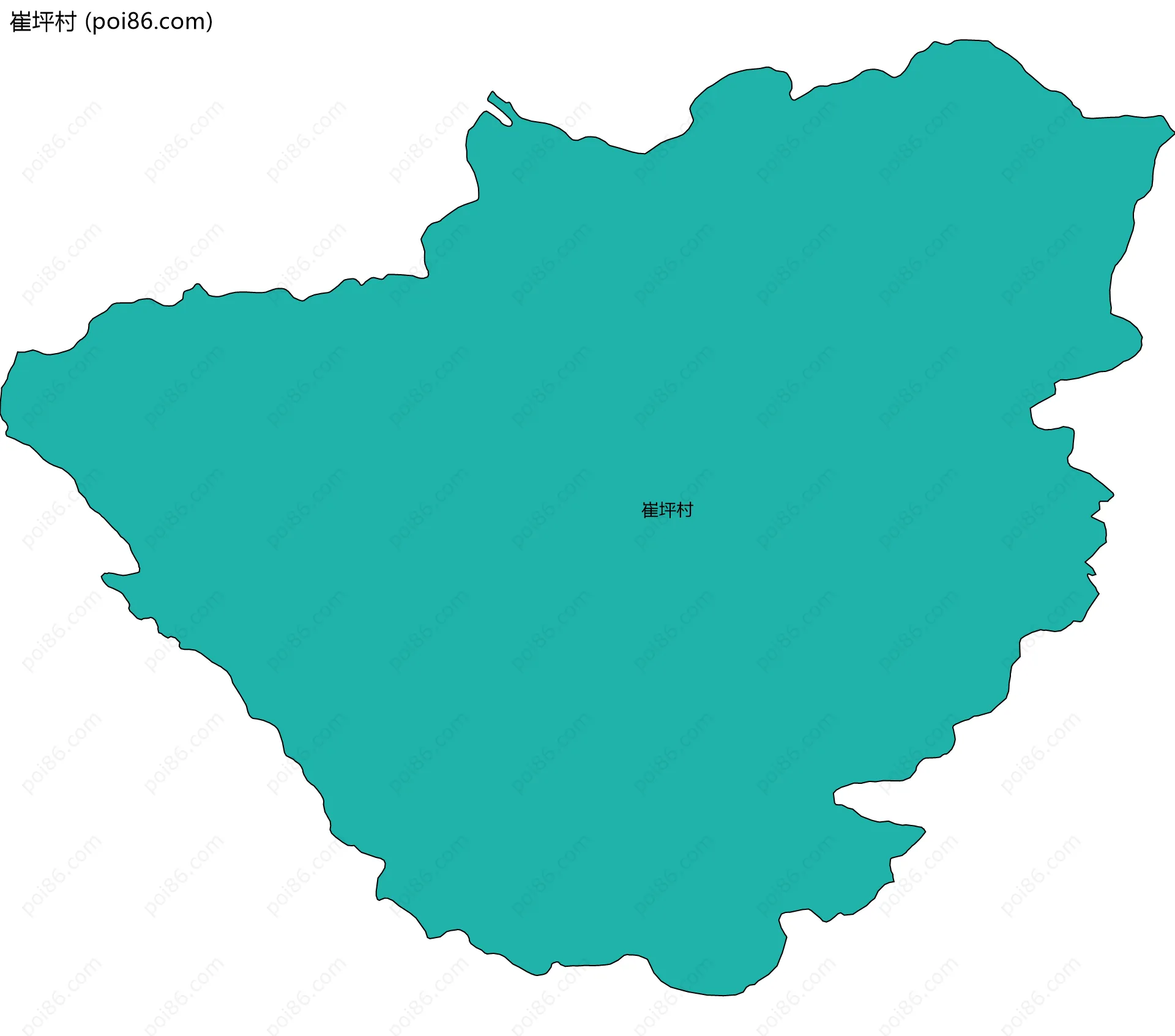 崔坪村边界地图