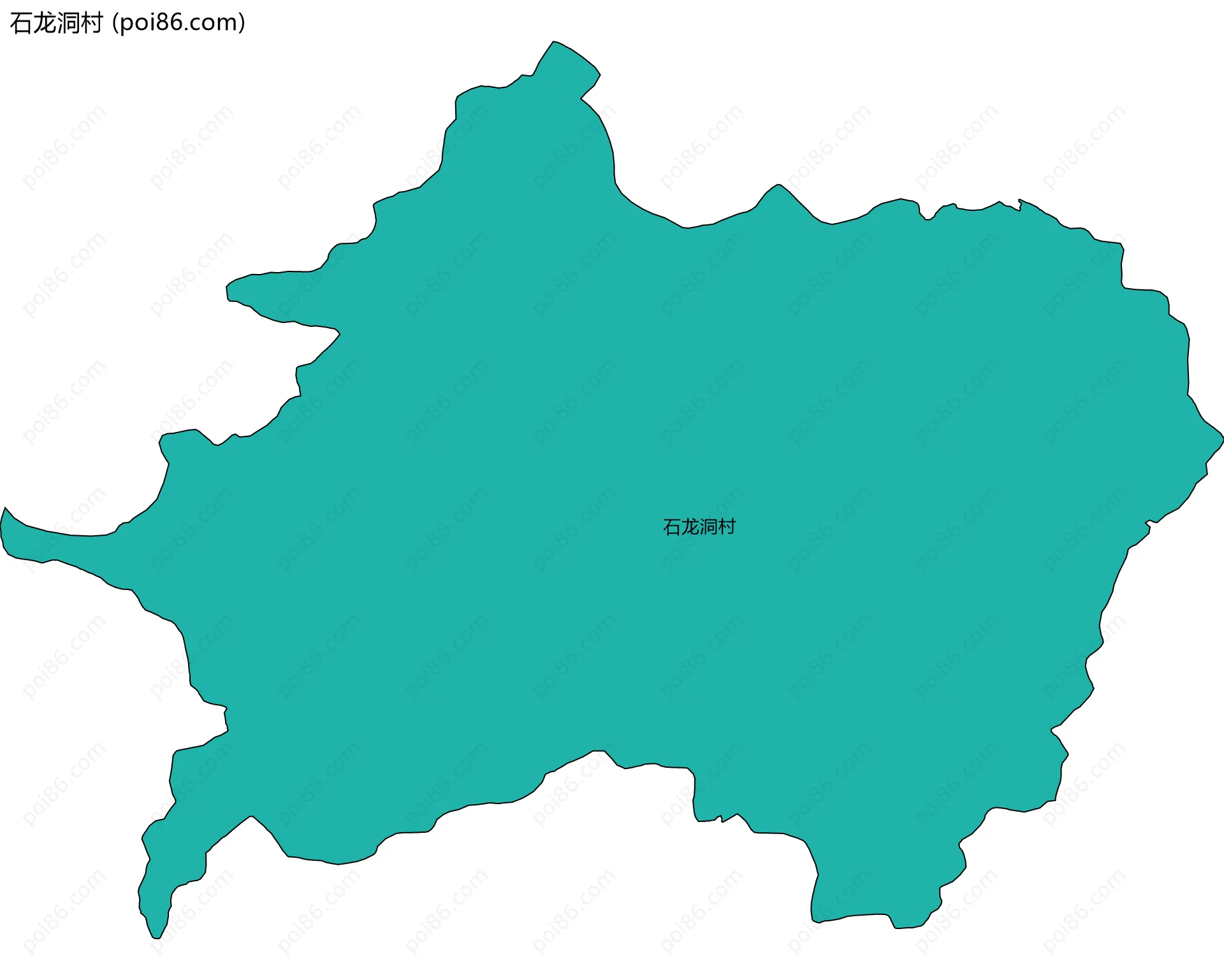 石龙洞村边界地图