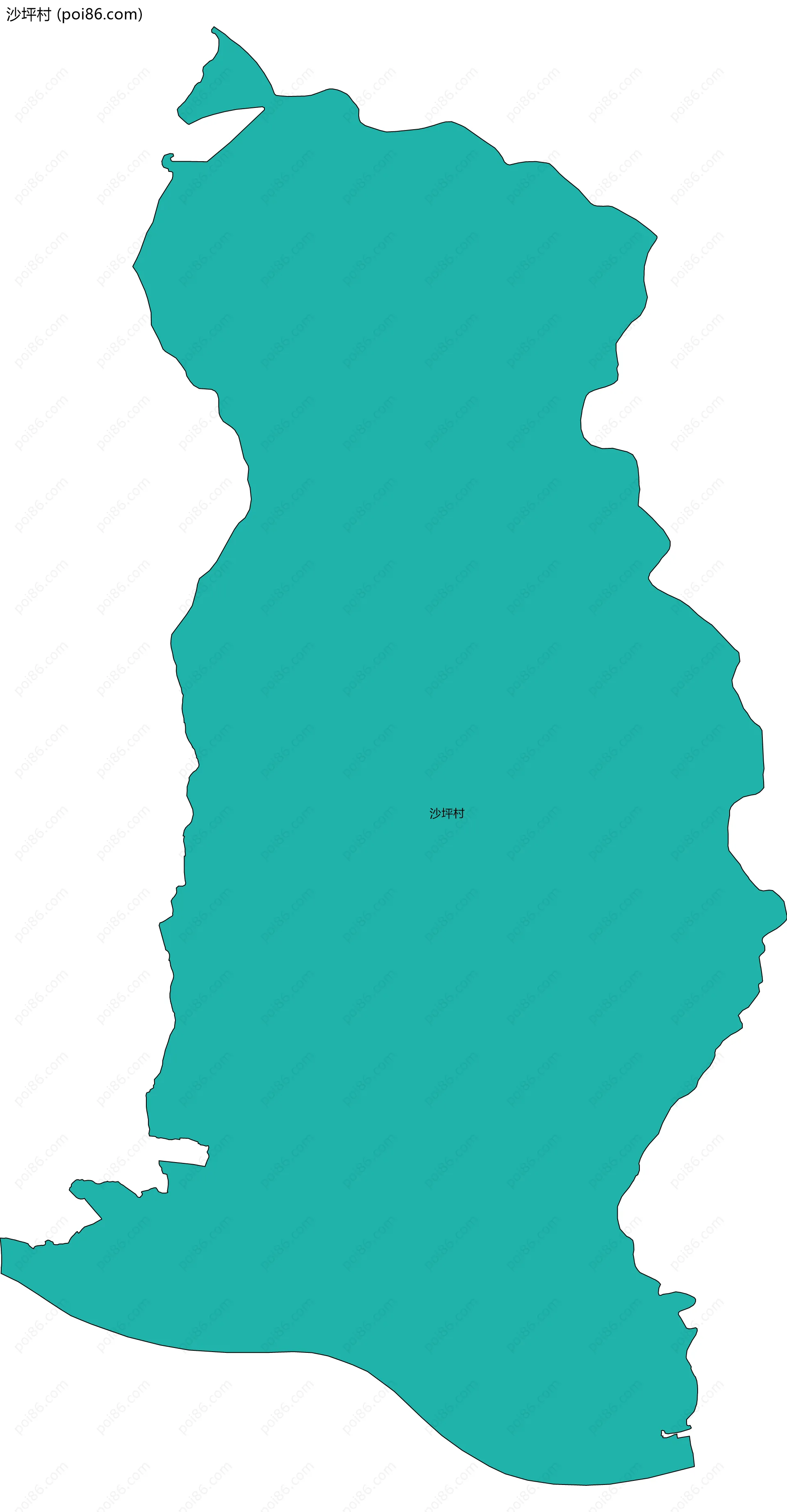 沙坪村边界地图