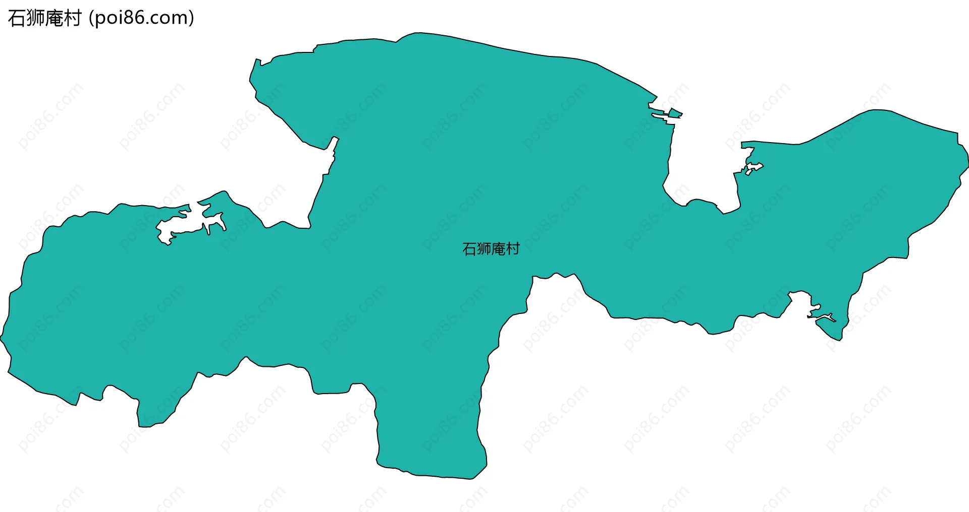 石狮庵村边界地图