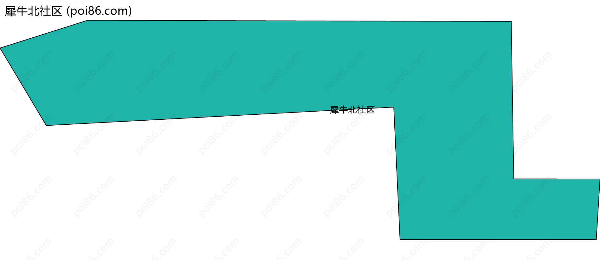 犀牛北社区边界地图