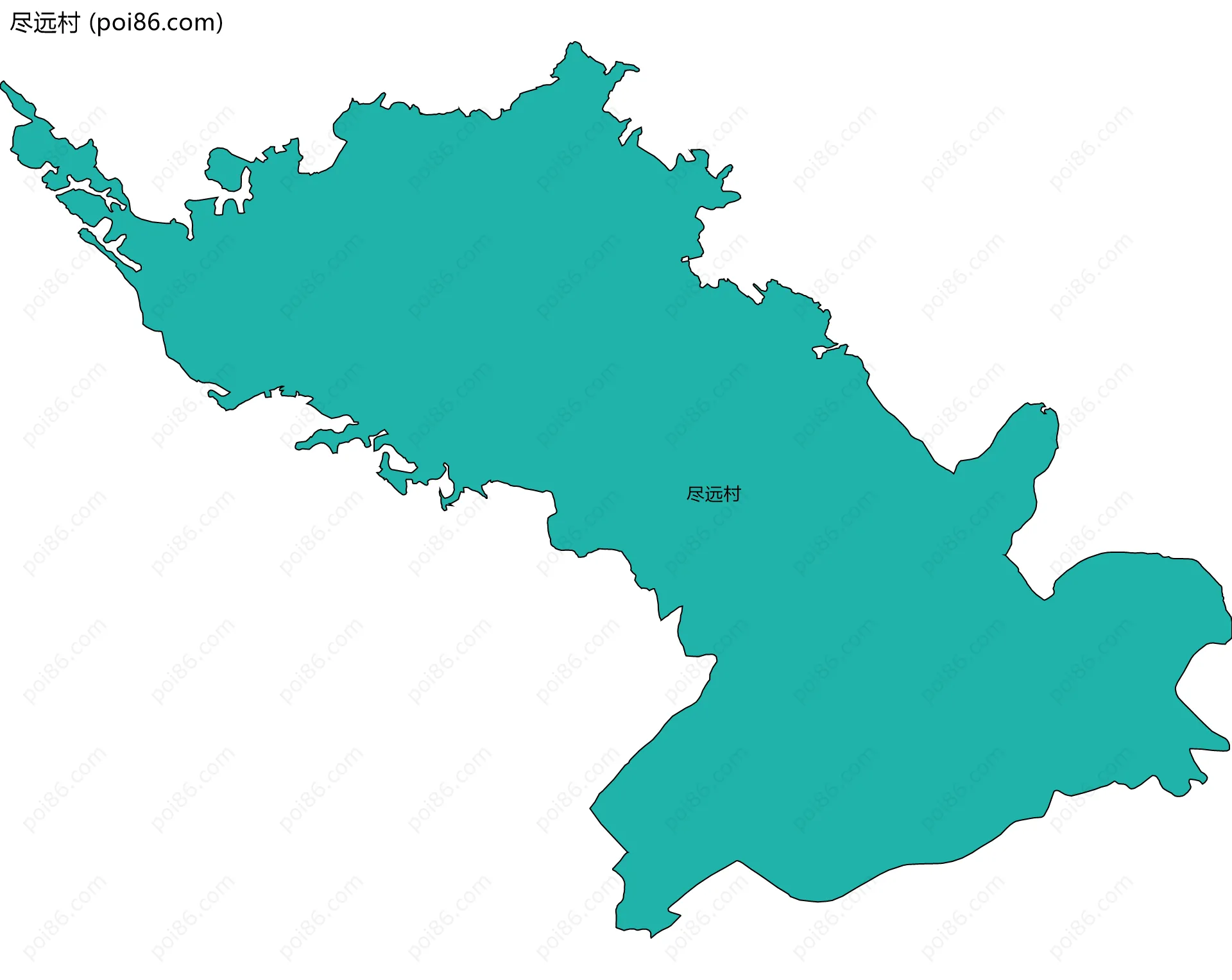尽远村边界地图