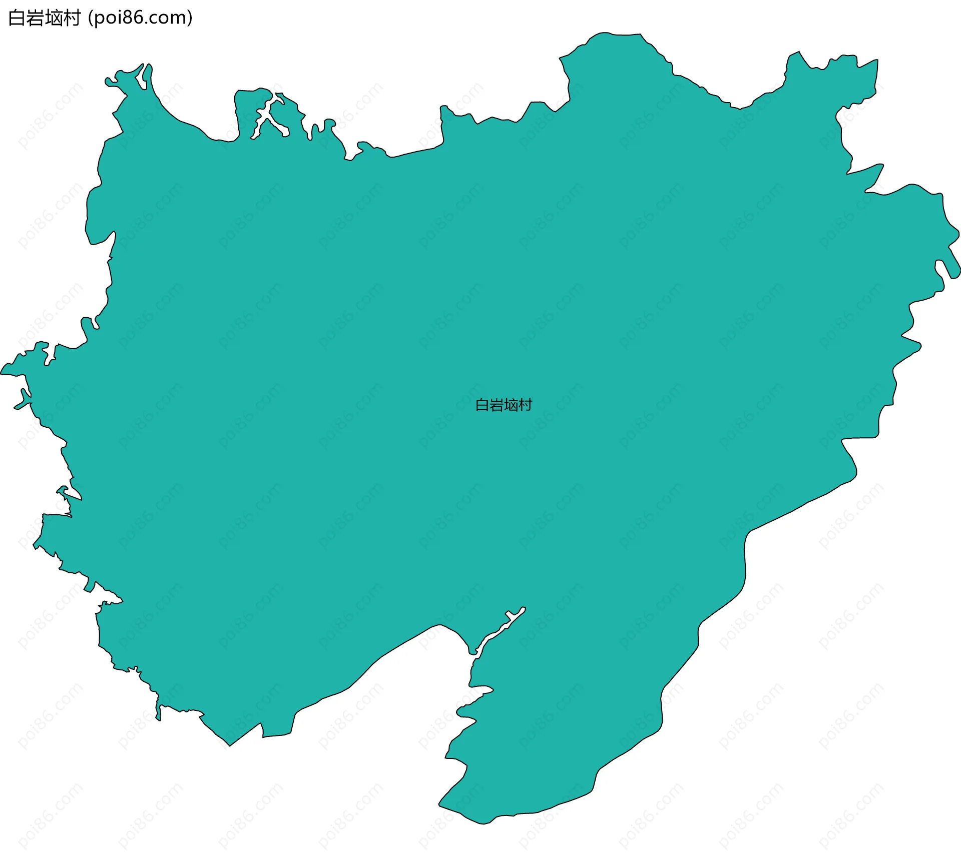 白岩垴村边界地图