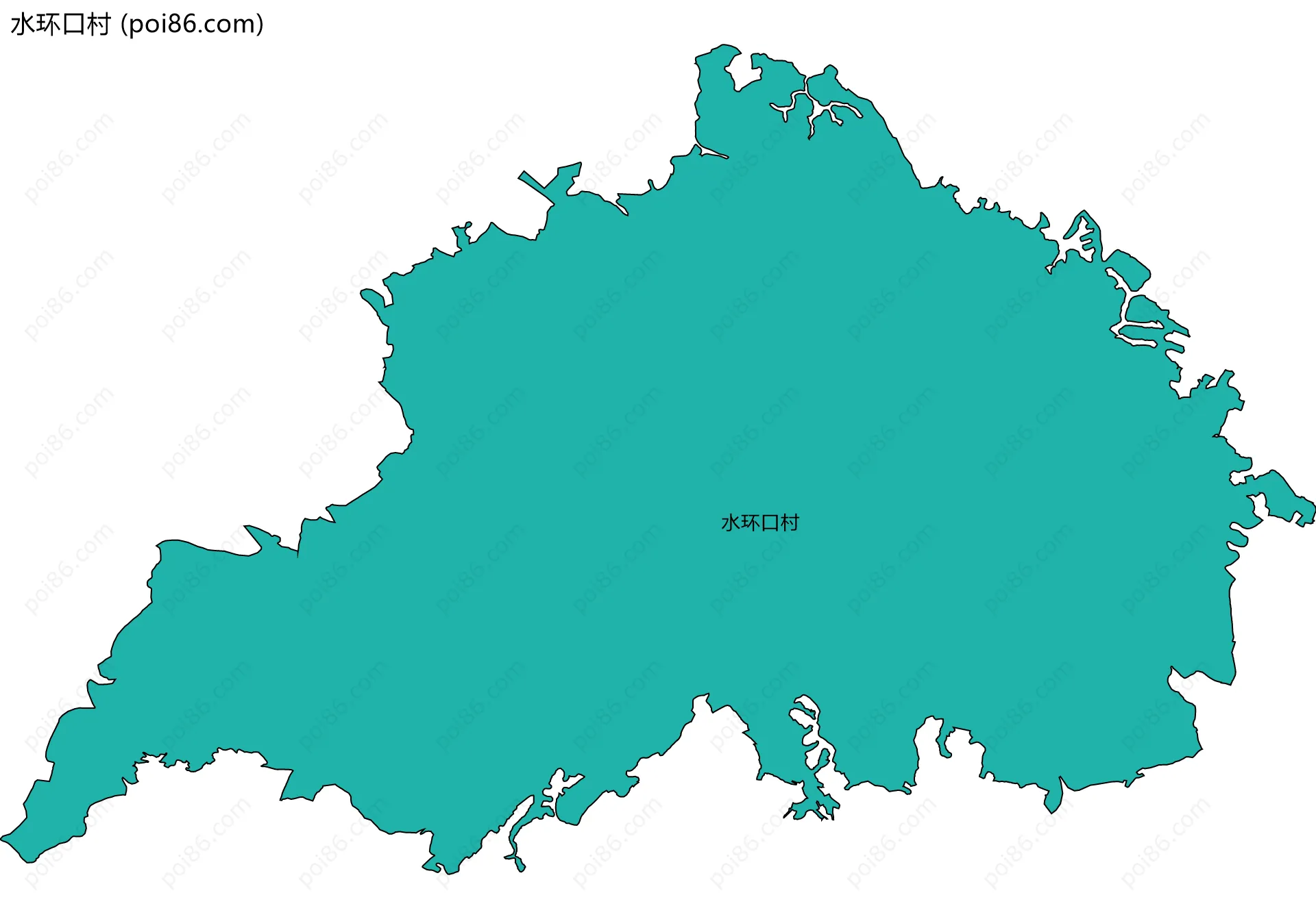 水环口村边界地图