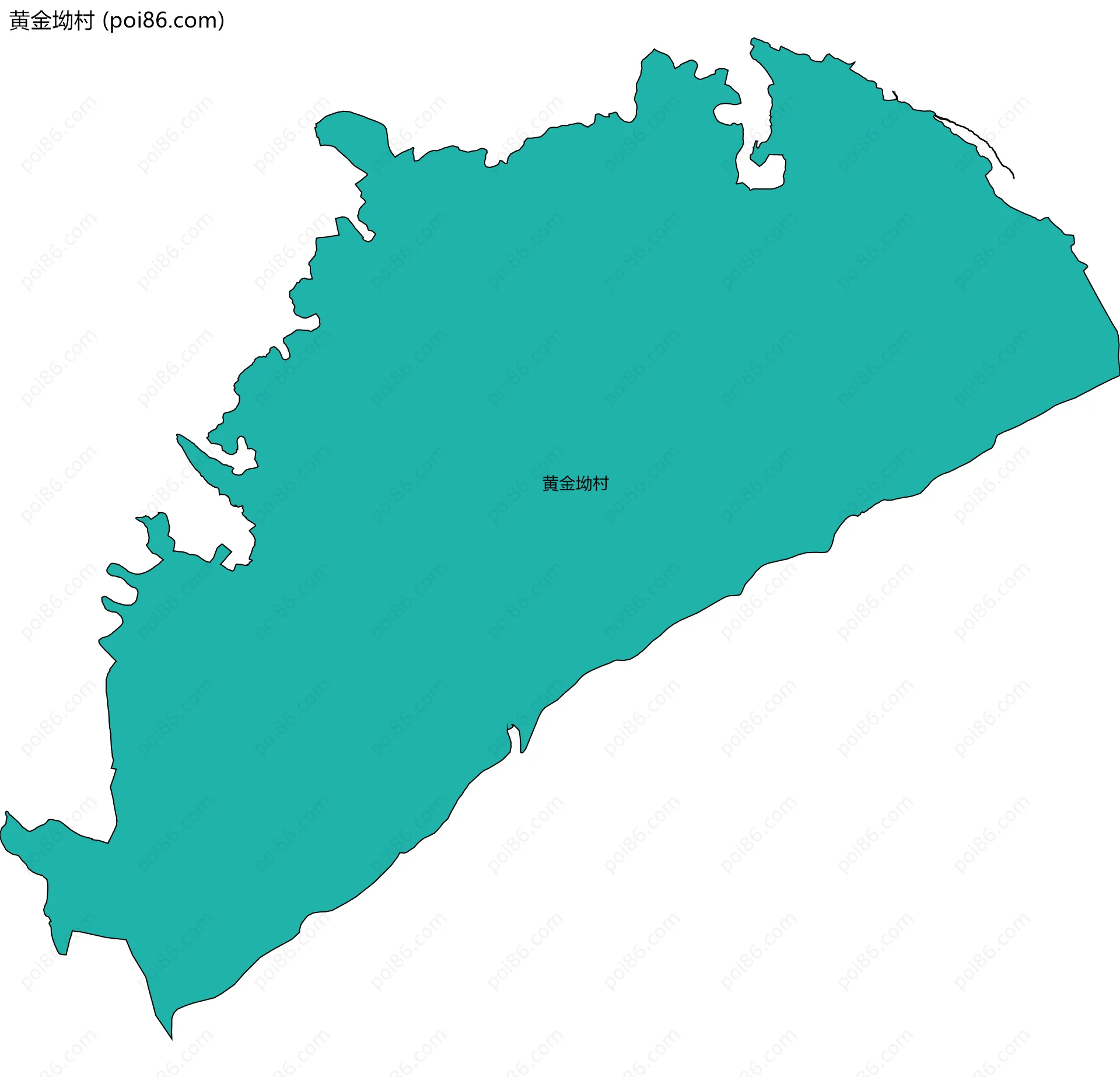 黄金坳村边界地图
