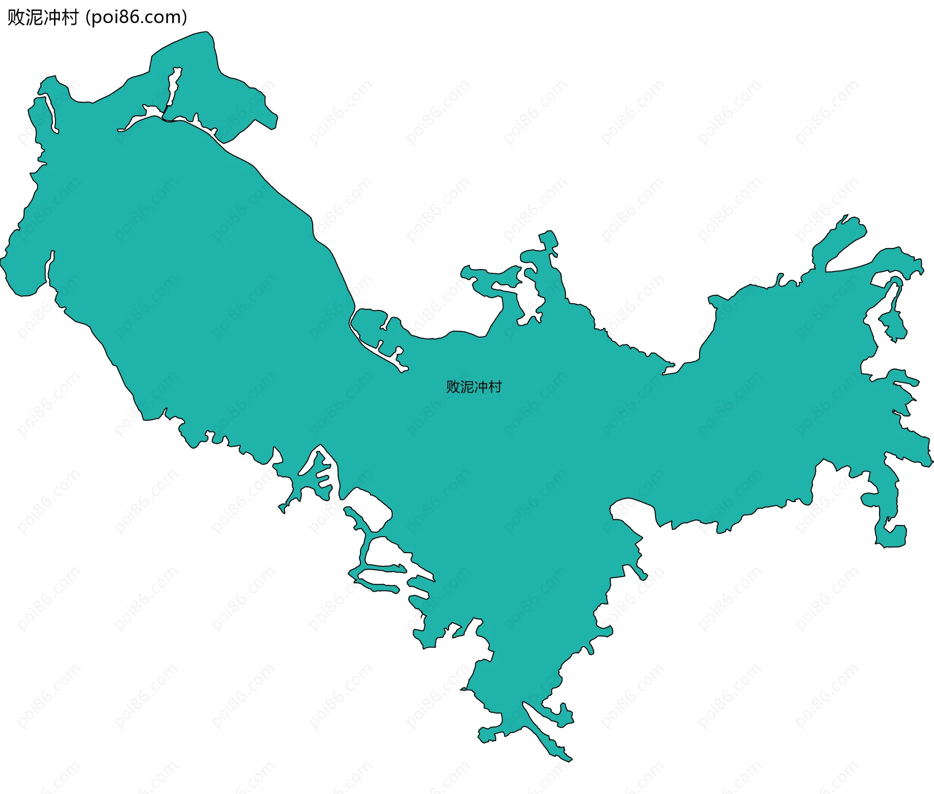 败泥冲村边界地图