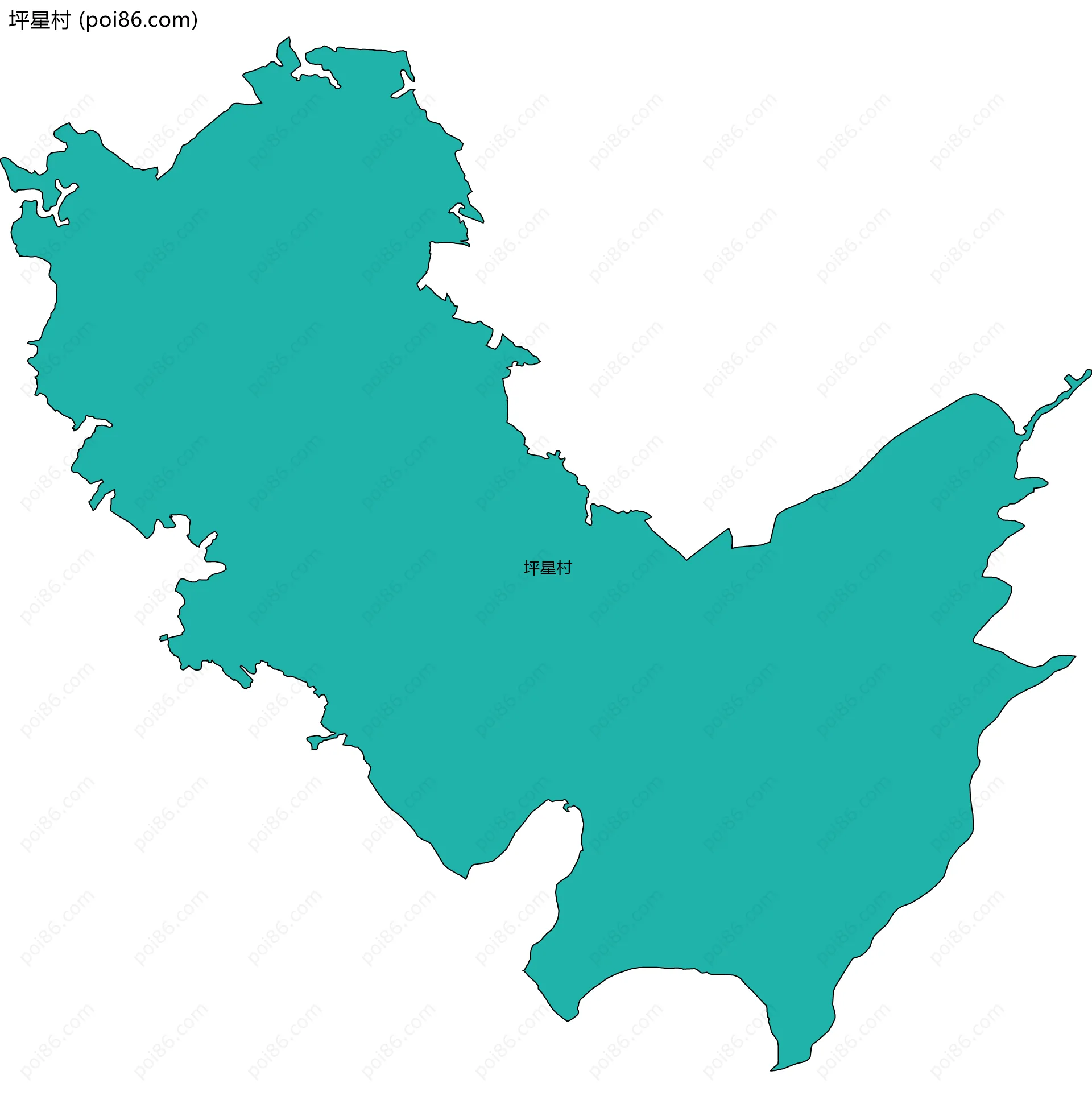 坪星村边界地图