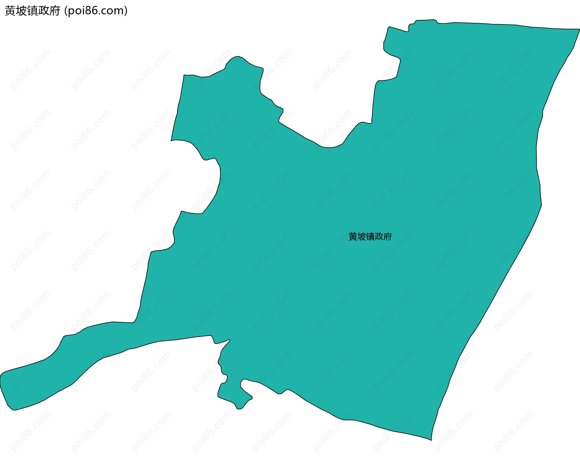 黄坡镇政府边界地图