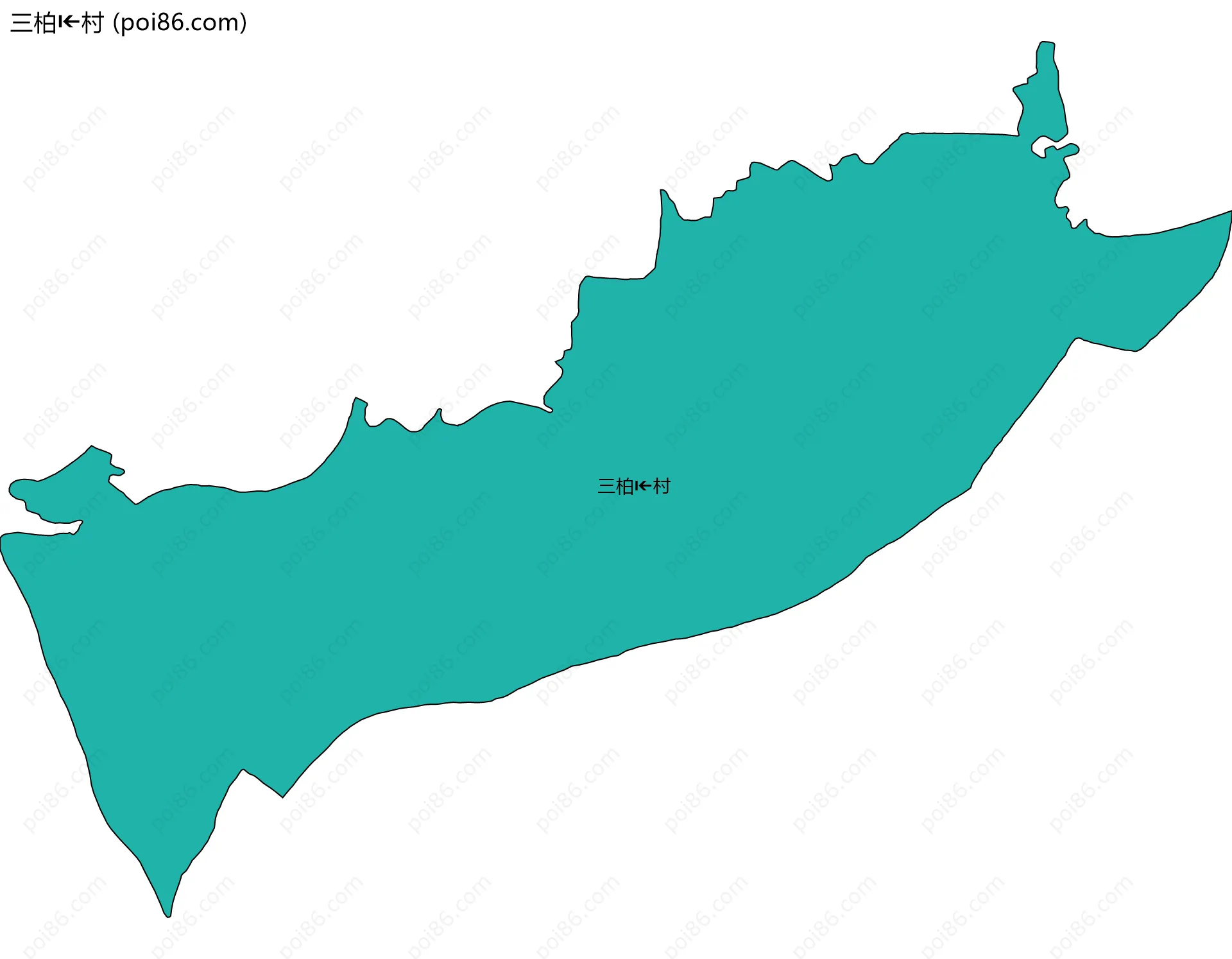 三柏村边界地图
