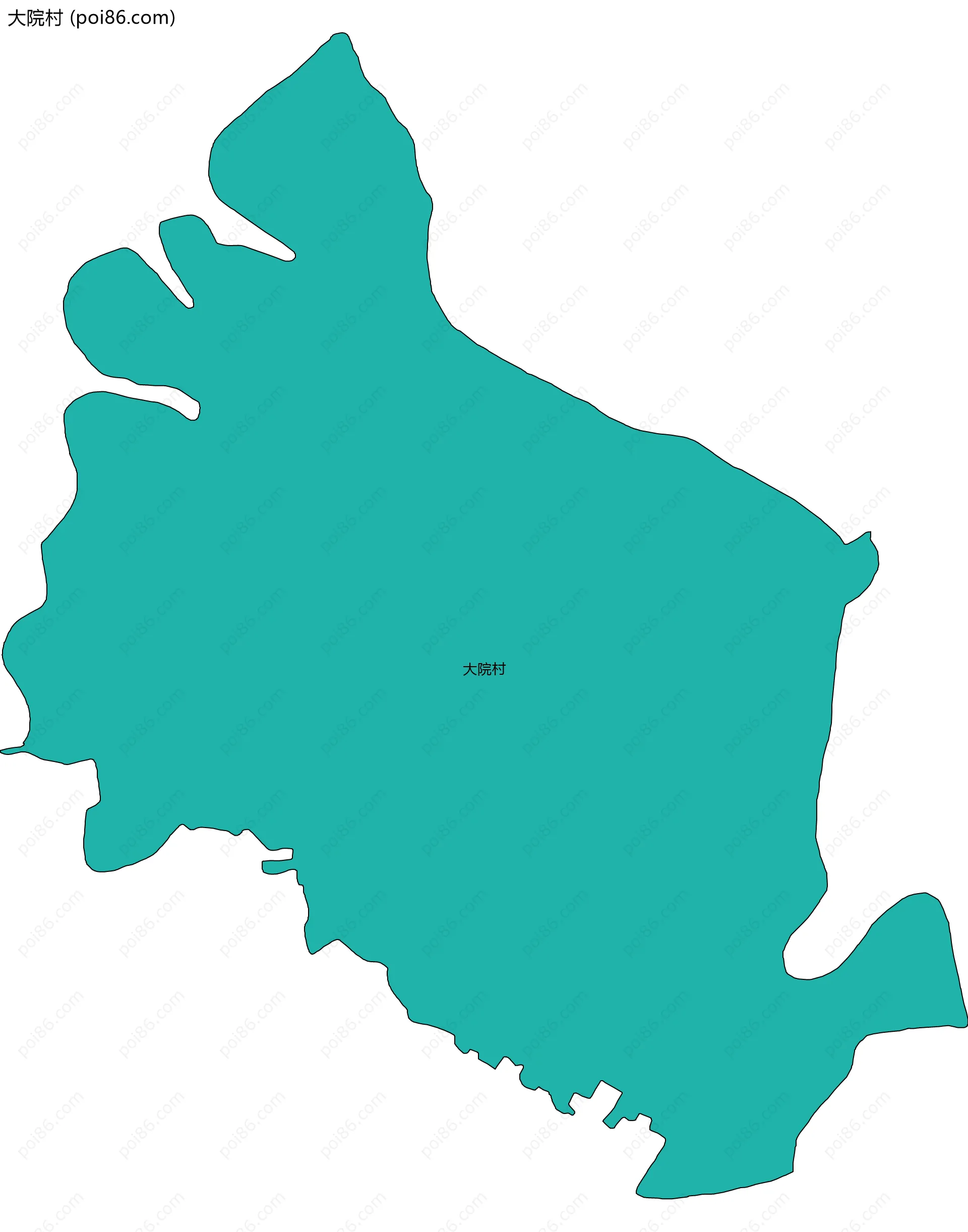 大院村边界地图