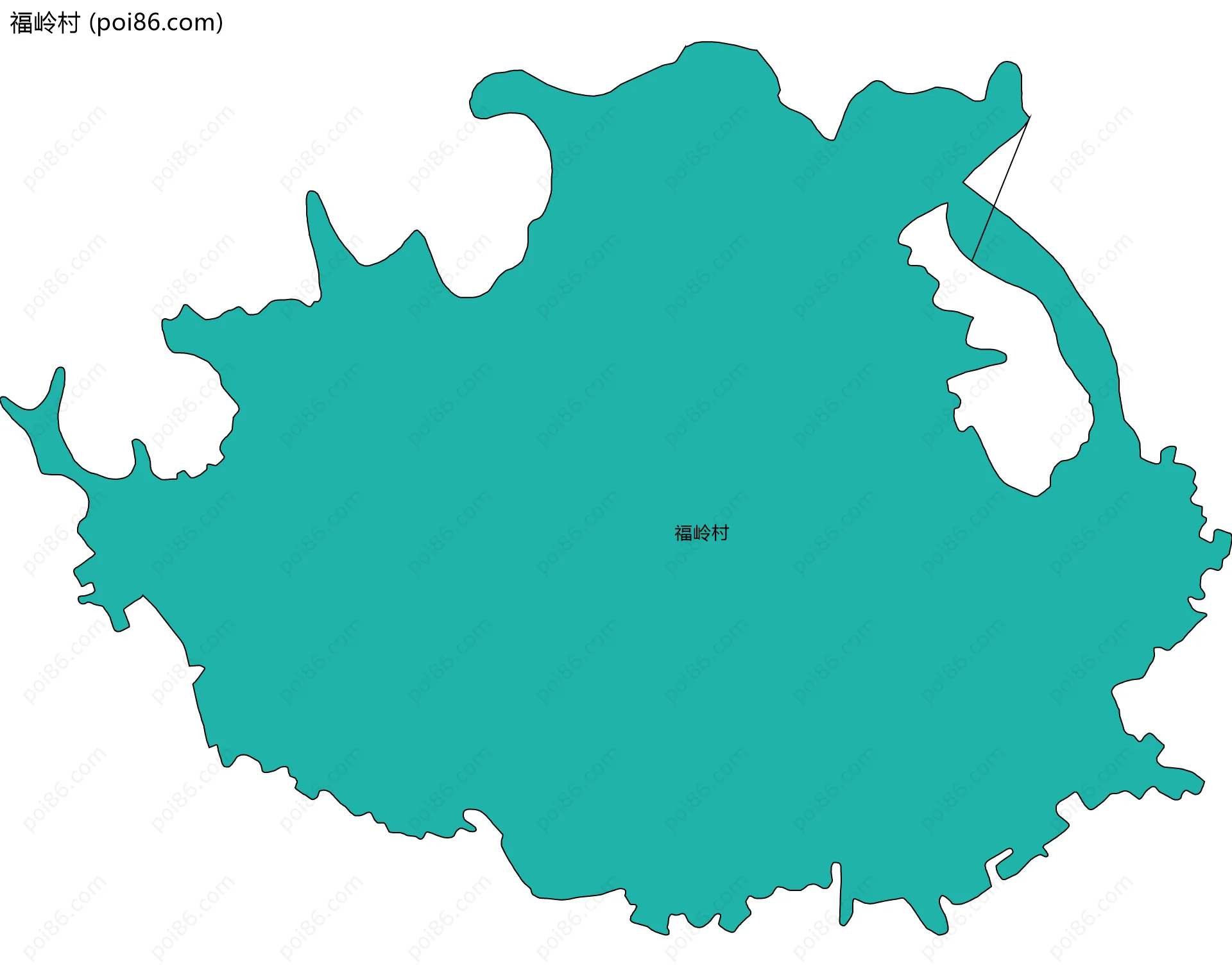 福岭村边界地图
