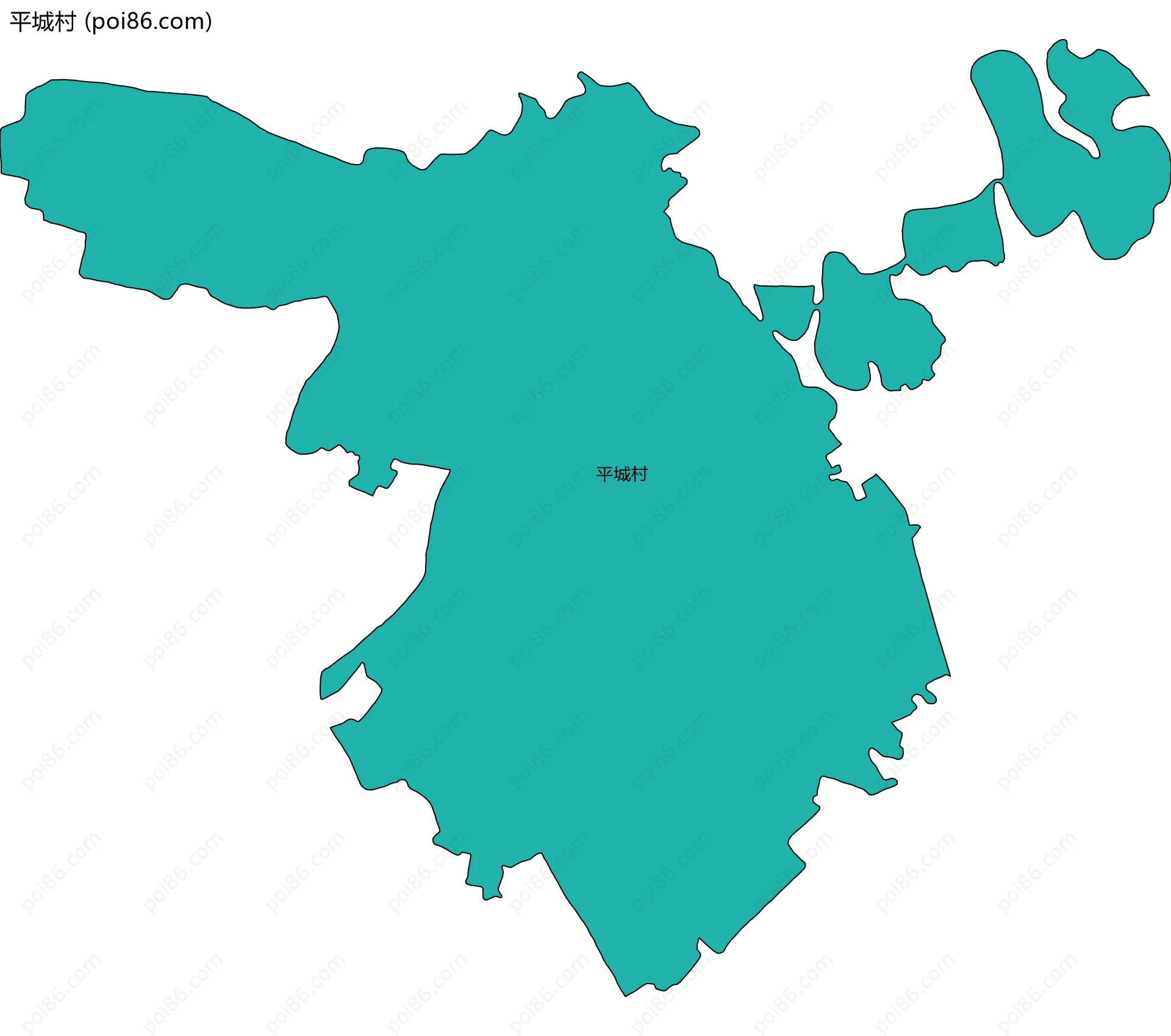 平城村边界地图