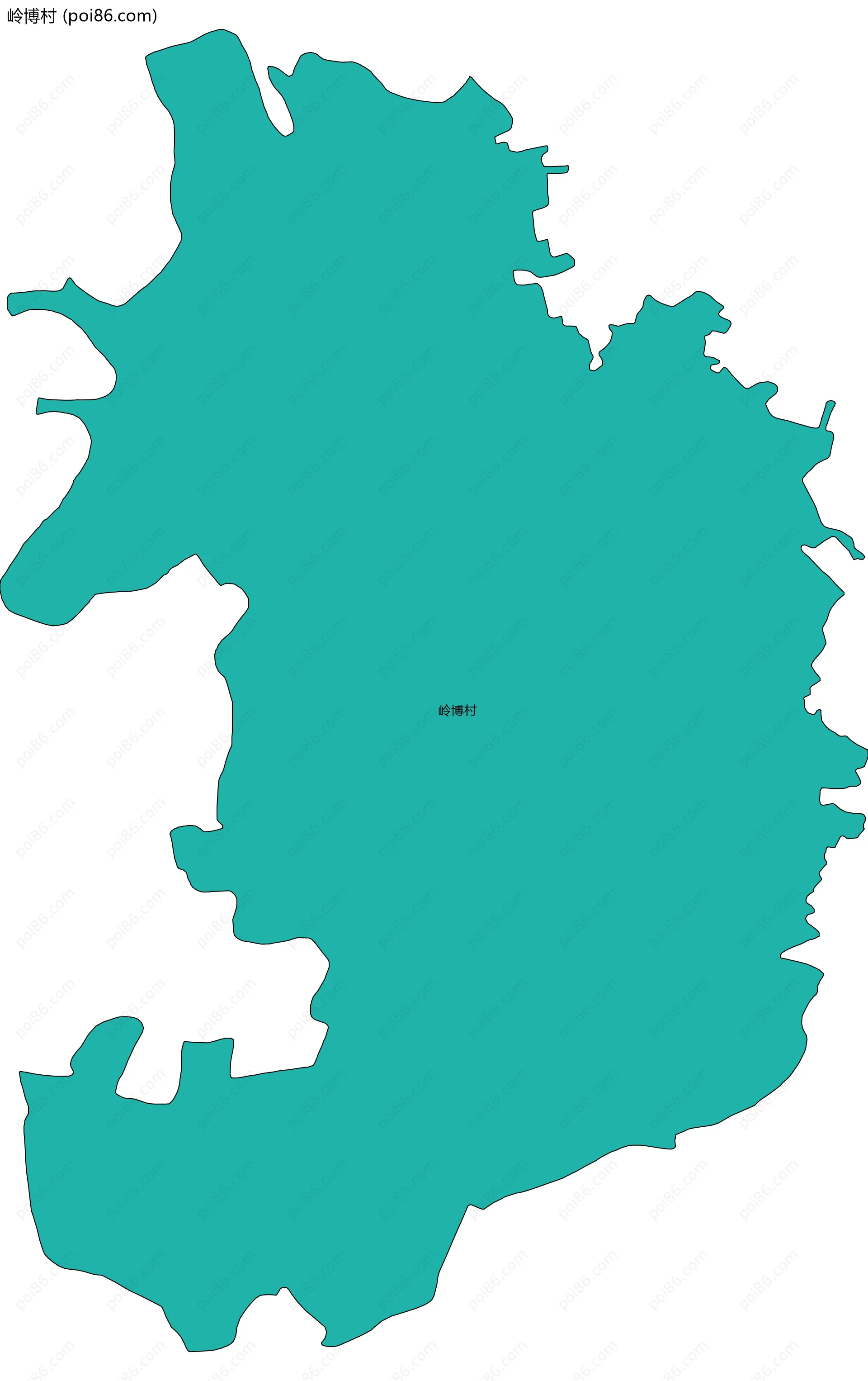 岭博村边界地图