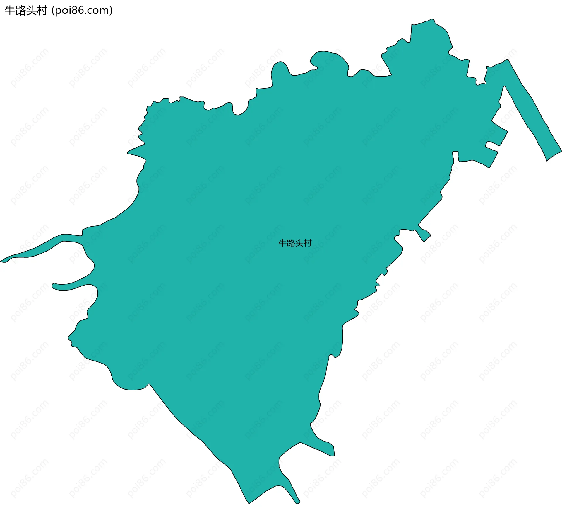 牛路头村边界地图